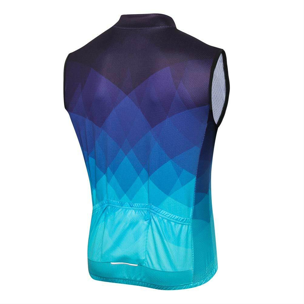 Men’s Reflective Biking Vest Top Sleeveless Cycle Cycling Jersey Shirts Full Zip