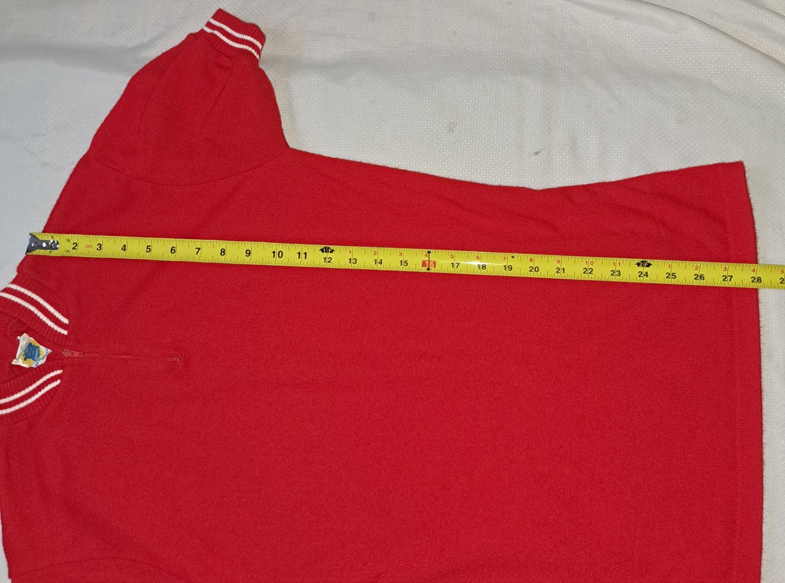 Au Tour De France Cycling Jersey Red Acrylic Euro “Size 4” check measurements
