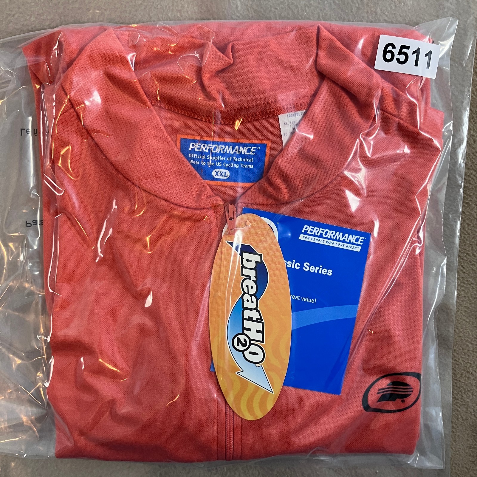 Performance Men’s Classic Series Short Sleeve Cycling Jersey Size XXL Copper NWT