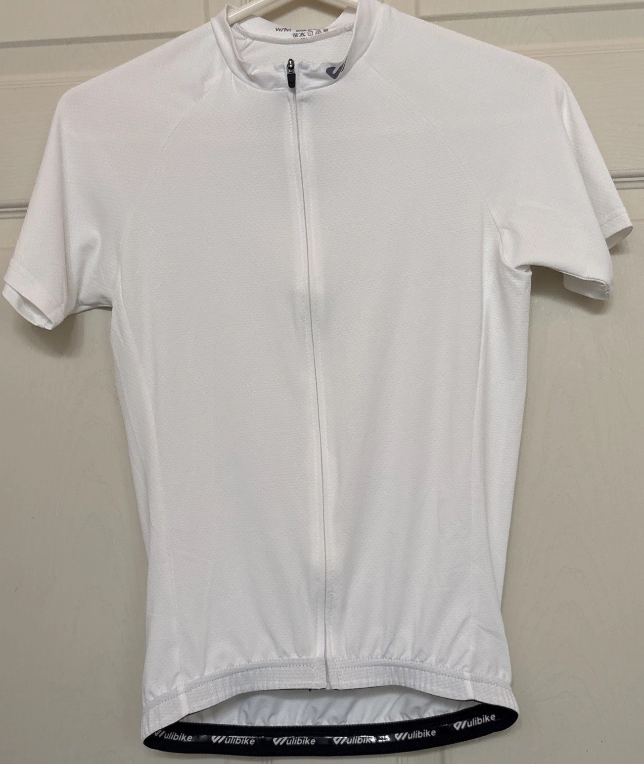 Wulibike Womens M Cycling Jersey Breathable Short Sleeve White Bike Top Pockets