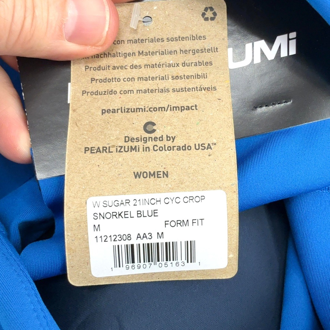 Pearl Izumi Women’s Sugar 21-Inch Cycling Crop Snorkel Blue Size M