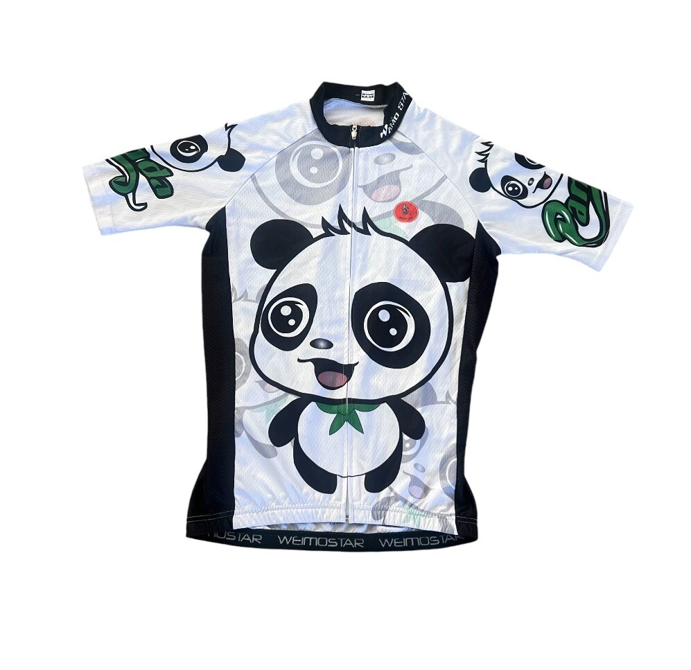Kids Panda Cycle Short Sleeve Boys Girls Cycling Jersey Size XXXL