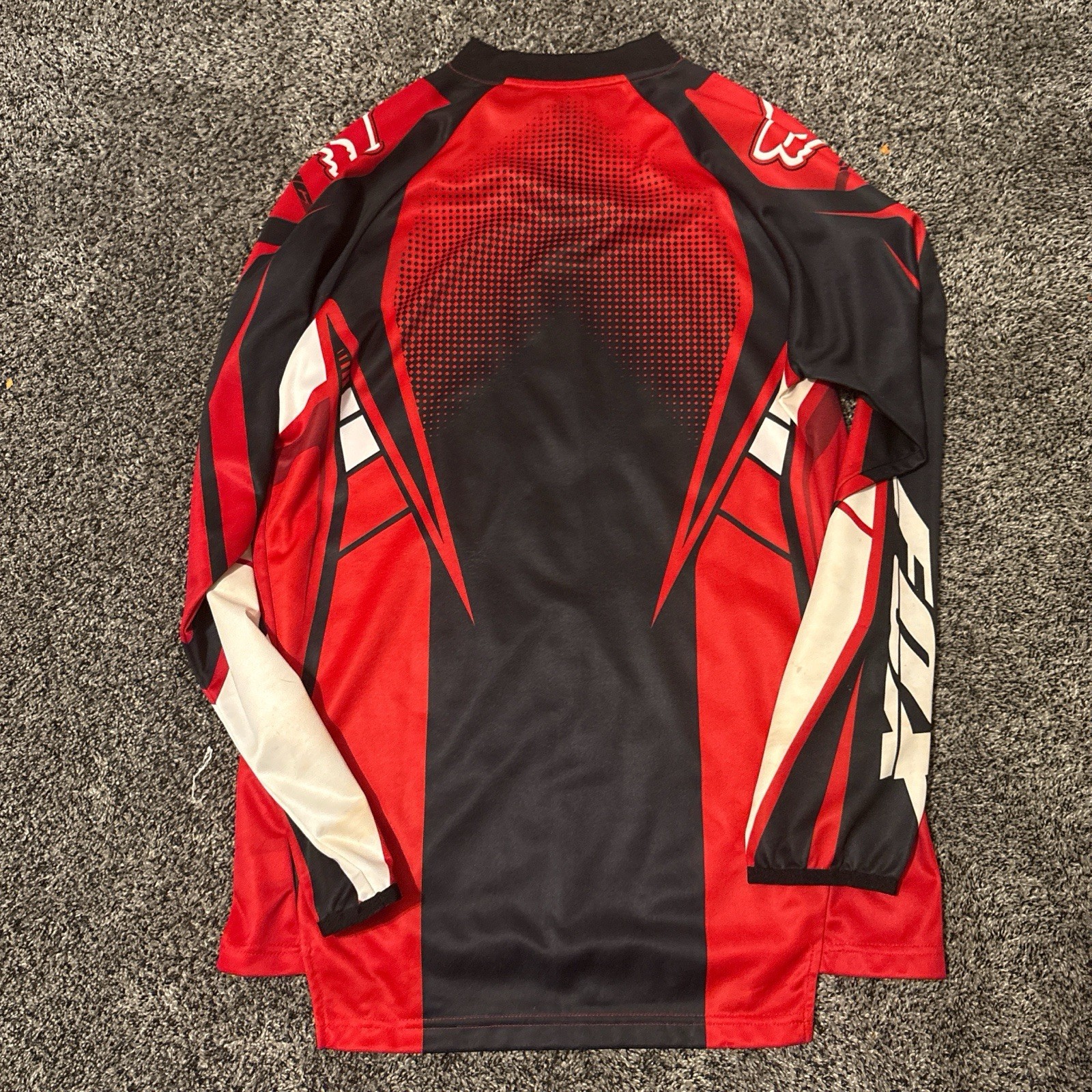 Red White and Black Fox Racing Jersey Size Medium Men’s Long Sleeve