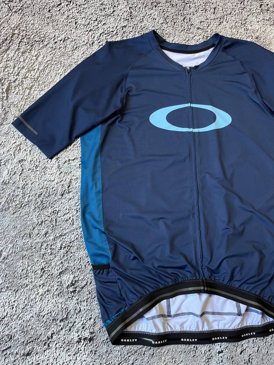 Oakley Performance Fit Cycling Jersey Full Zip Blue Men’s 2XL
