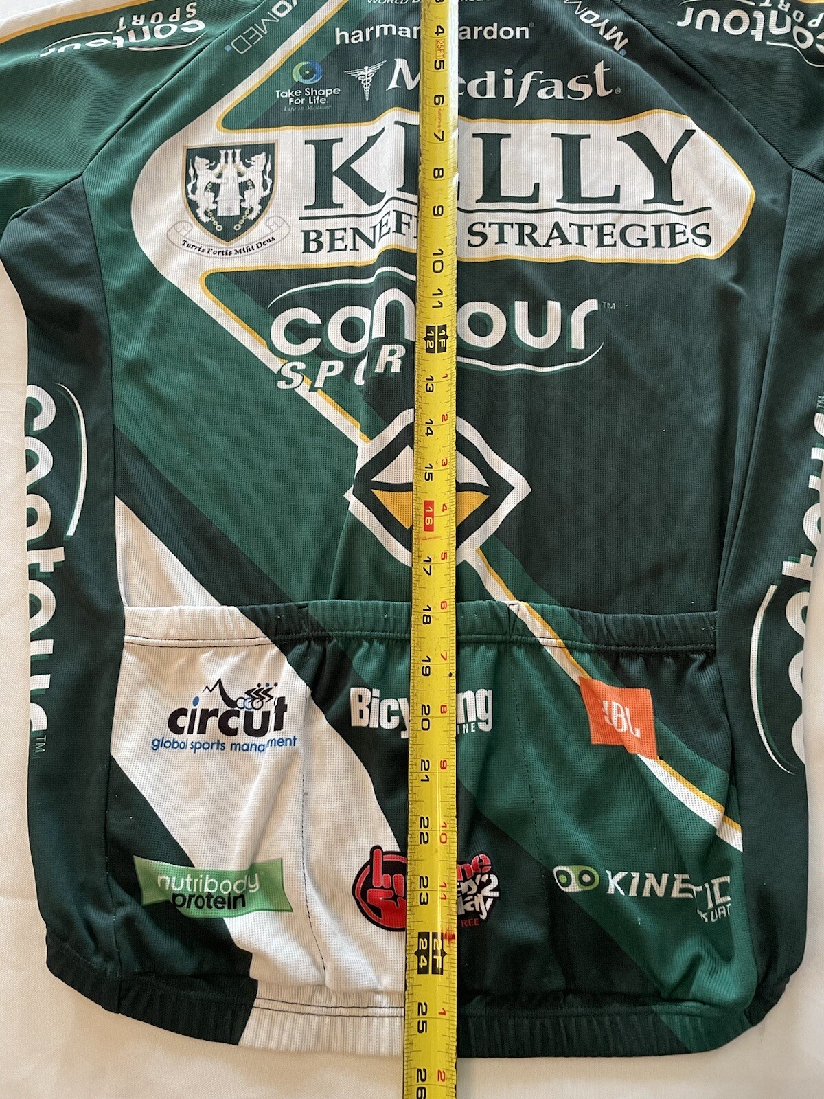 Bicycle Bike Jersey Full Zipper Short Sleeve Summer GREEN