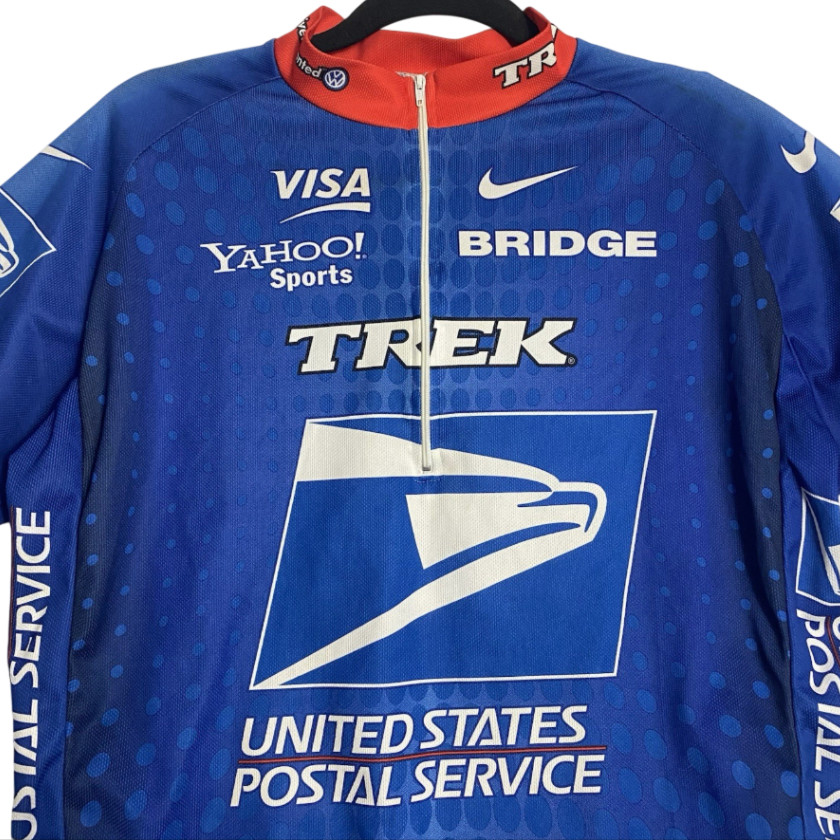 Nike USPS Visa Yahoo Bridge VW Mens Cycling Bike Jersey Size XL Made in Italy