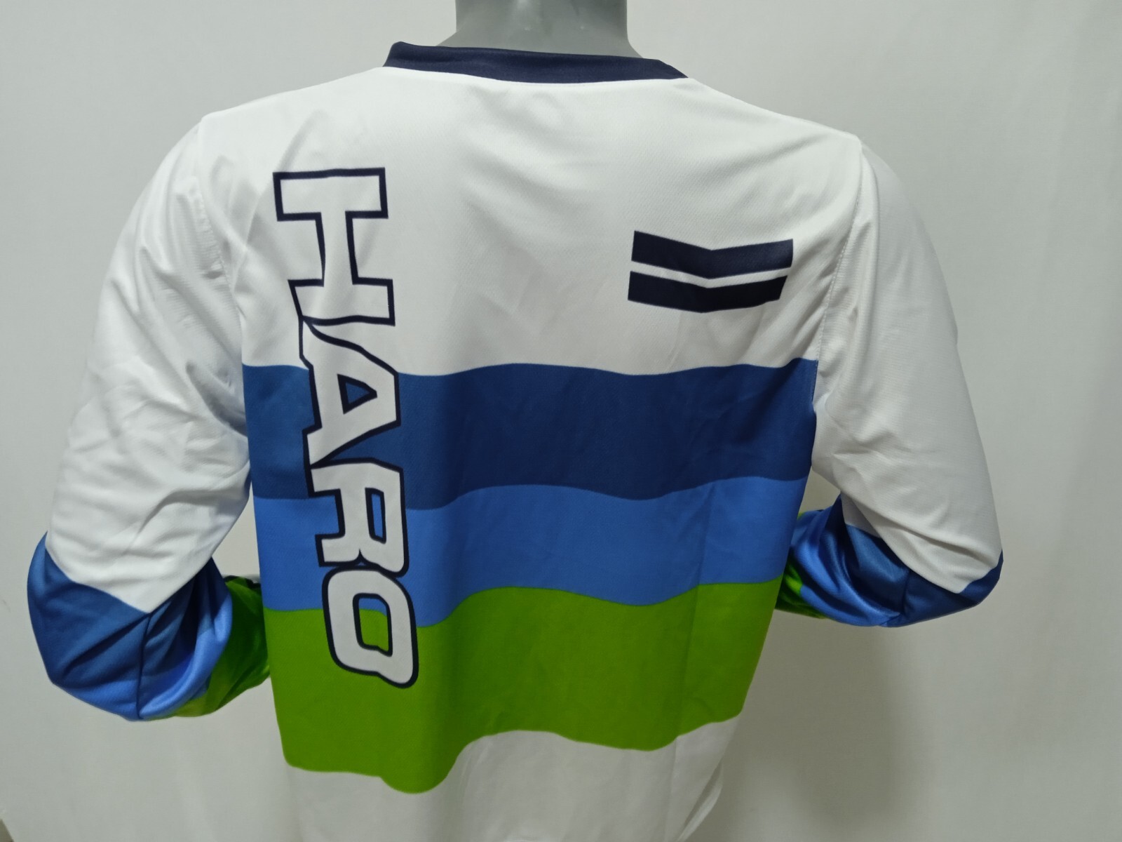 HARO OLD SCHOOL BIKE JERSEY CLASSIC BMX JERSEY RACE BIKE SHIRT BMX GREEN BLUE L