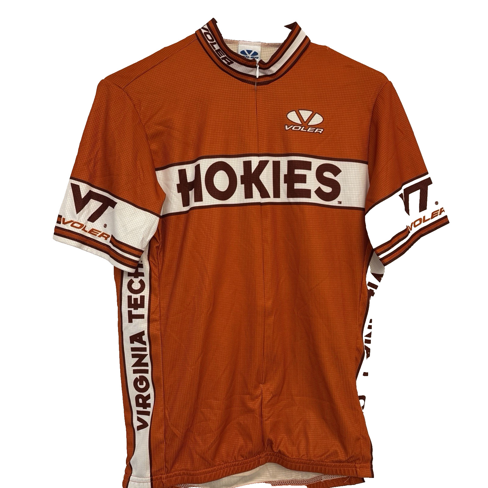 Virginia Tech VT Hokies Cycling Jersey Unisex Maroon Orange Quick Dry Large