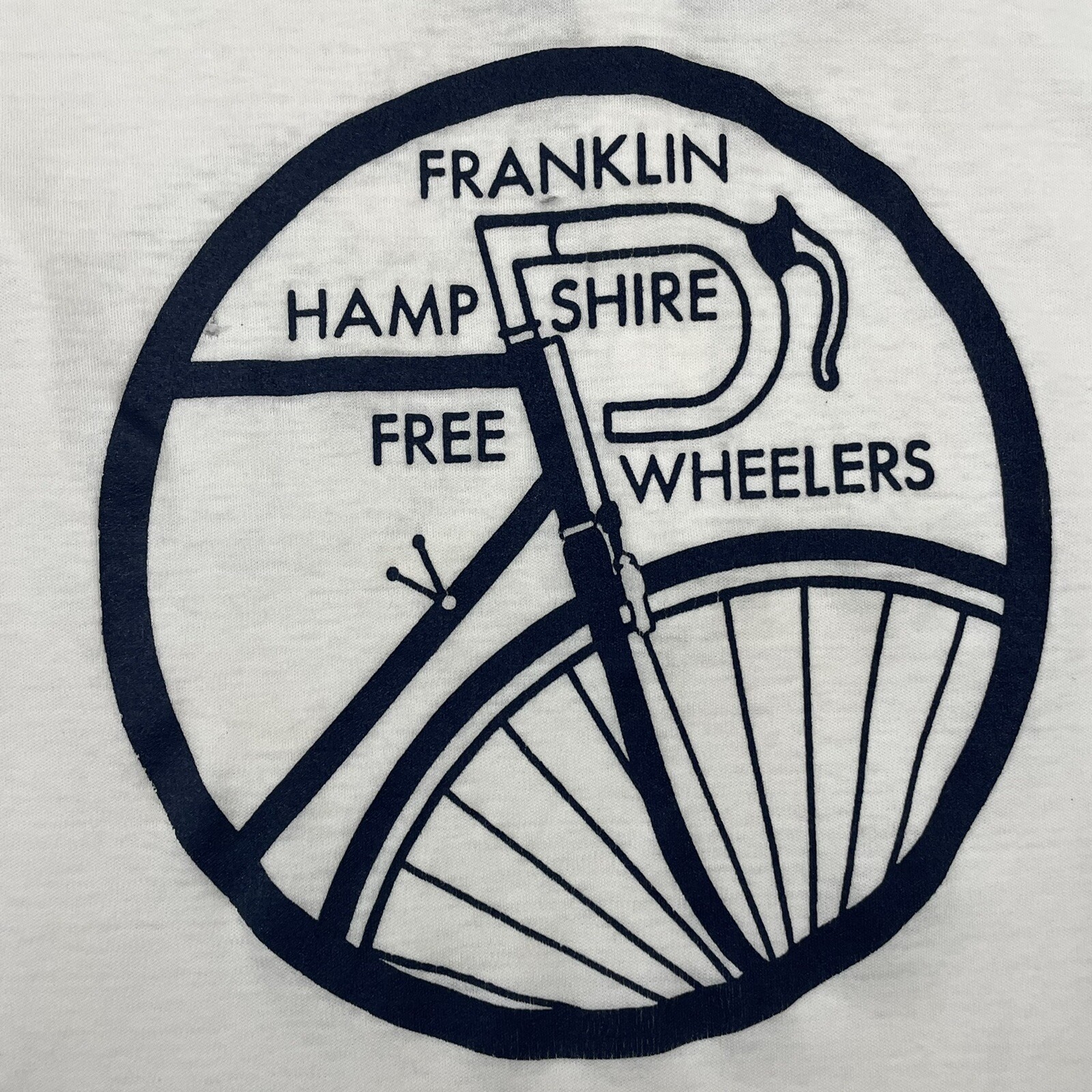 Vintage 80s Franklin Hampshire MA Cycling Jersey 1/4 Zip Cotton Blend Bike Top