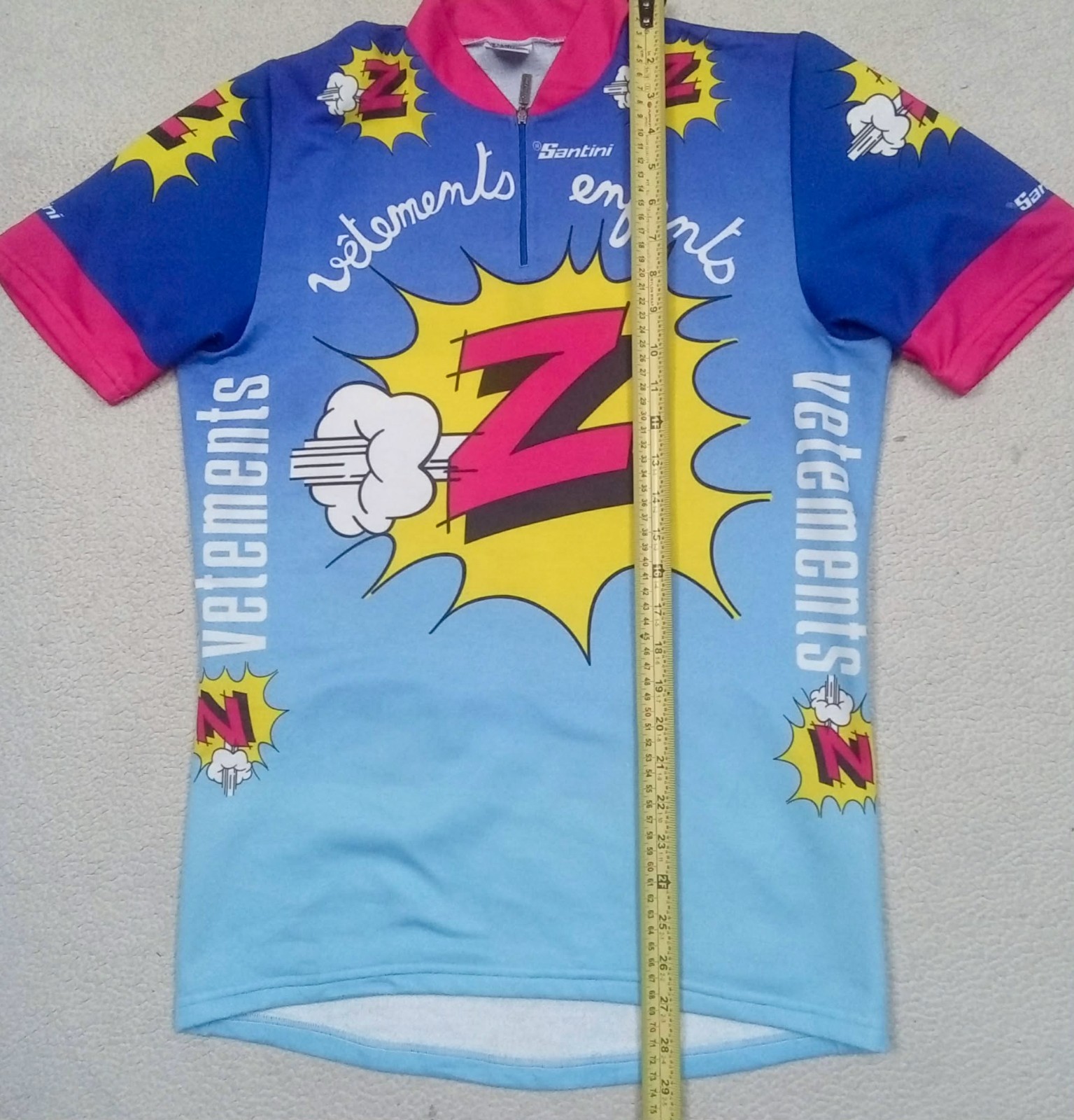 RARE VTG 1988 Team Z Peugeo Vetements Santini Cycling Jersey Tour de France Sz L