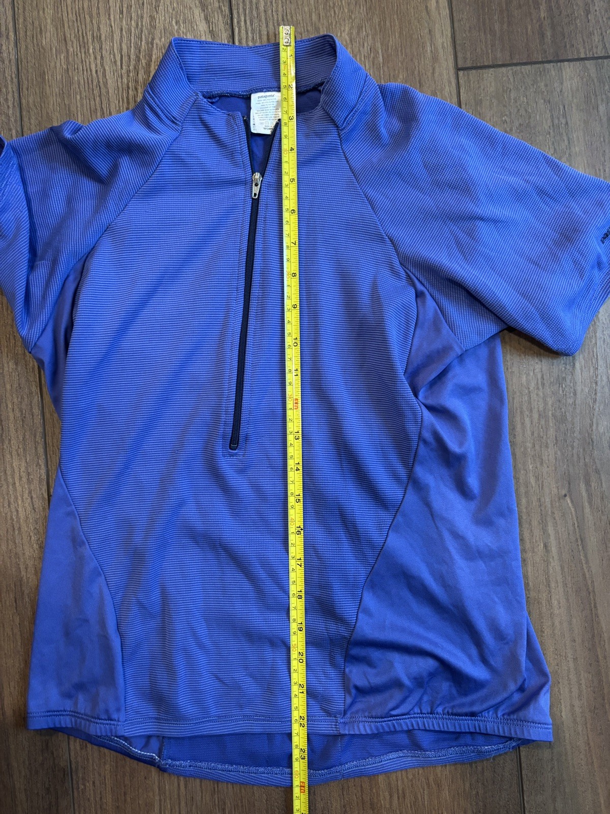 Vintage Patagonia Cycling Shirt Jersey women small Blue 1/2 Zip Polyester