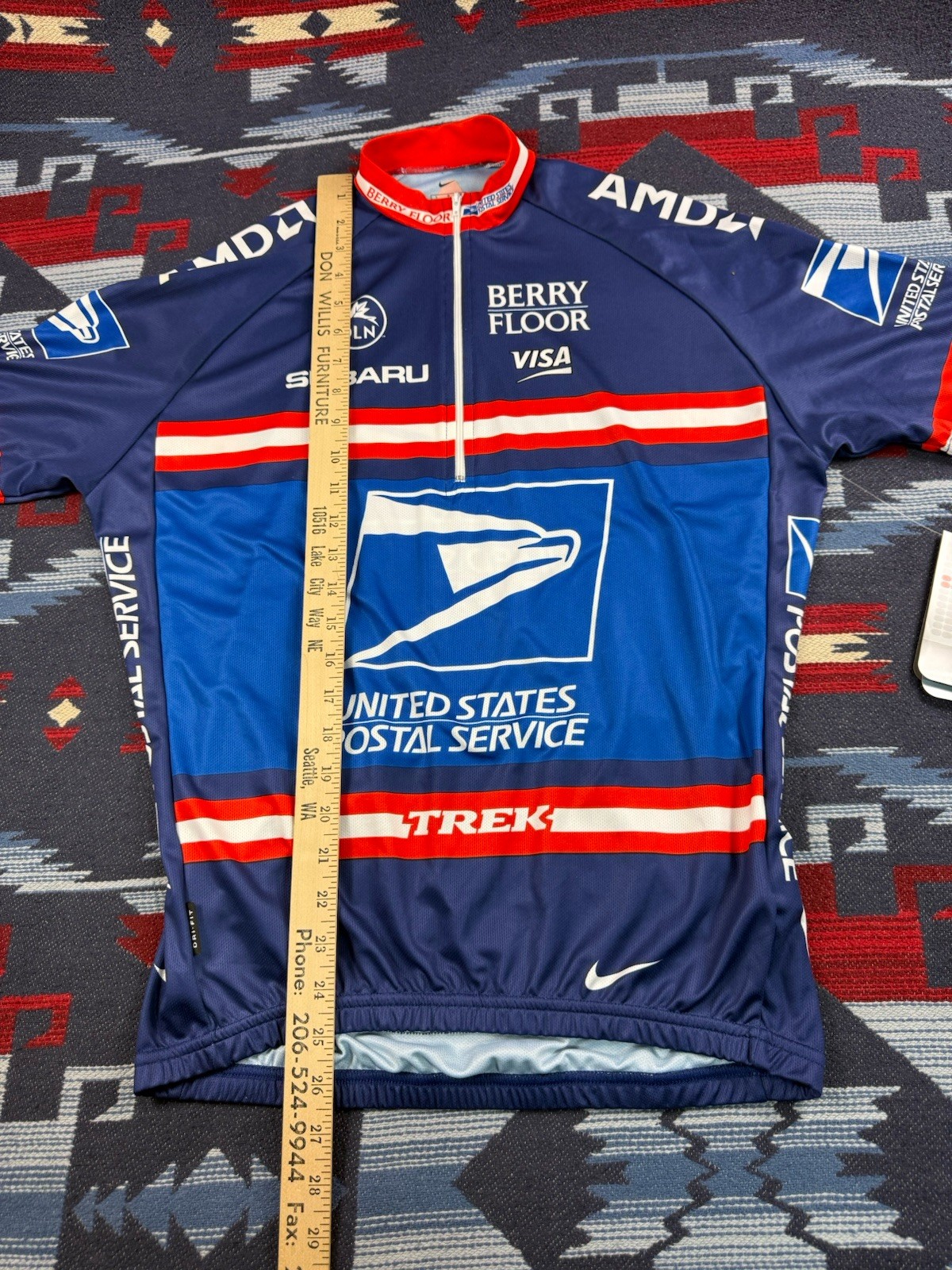VTG Y2K NWT Nike USPS United States Postal Cycling Team Jersey Lance Armstrong L