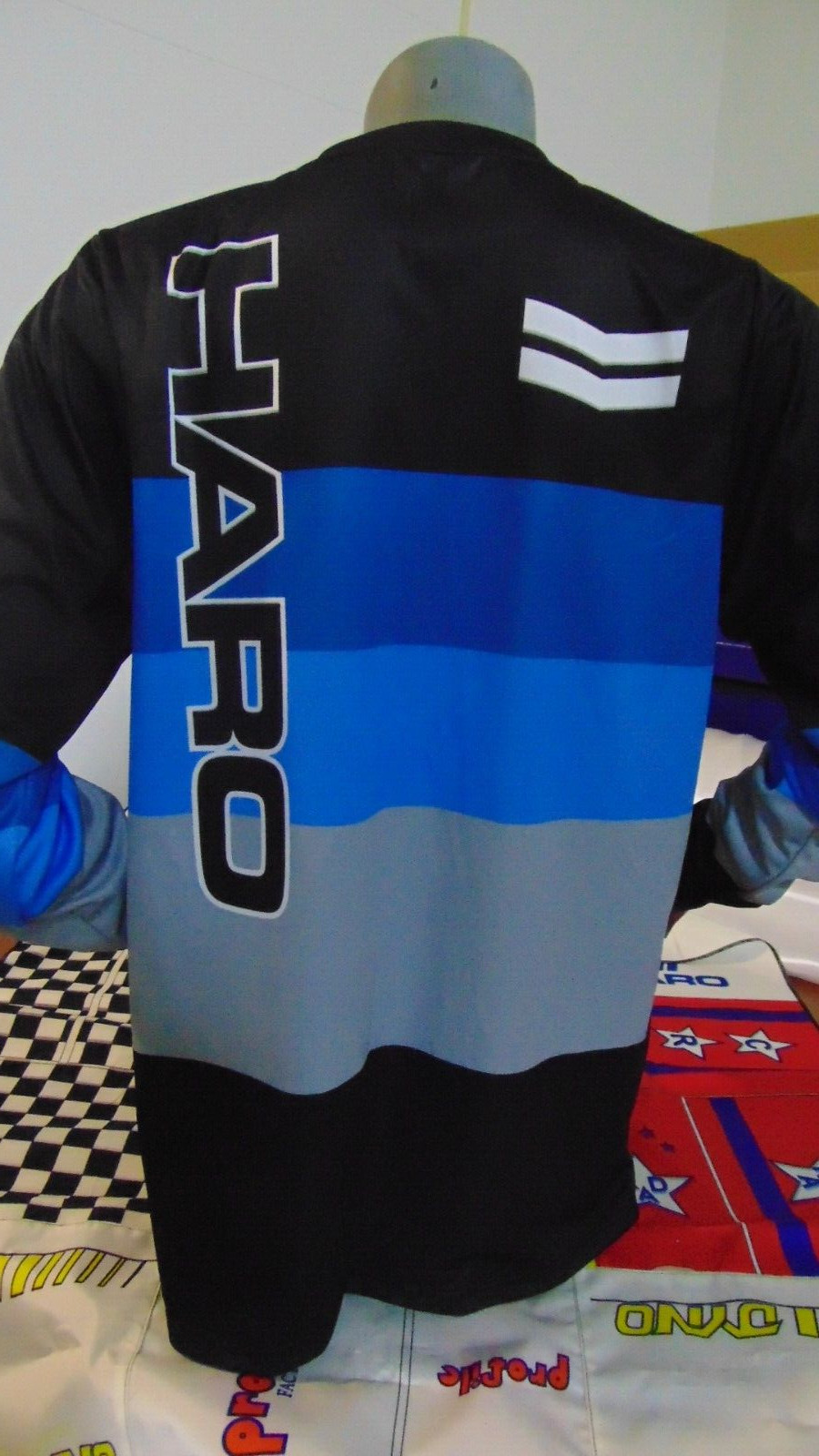 HARO OLD SCHOOL BIKE JERSEY CLASSIC BMX JERSEY RACE BIKE SHIRT BMX VINTAG L BLAC