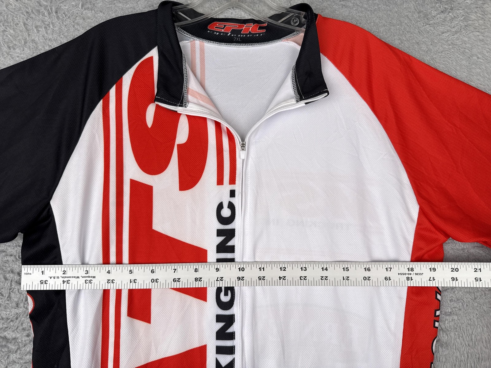 Epic Cycling Jersey Mens 2XL Red White DATS Trucking Short Sleeve Bike Shirt