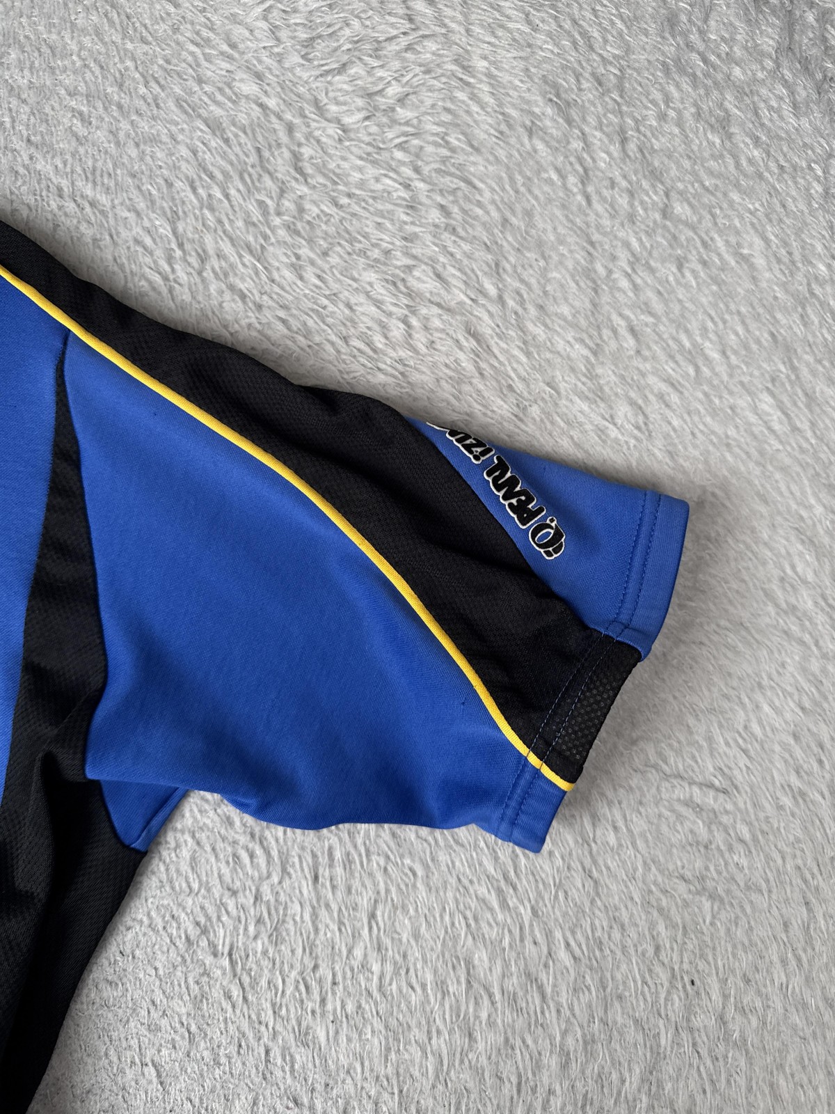 Pearl Izumi Cycling Jersey Mens XL Blue Black Half Zip Short Sleeve Pockets