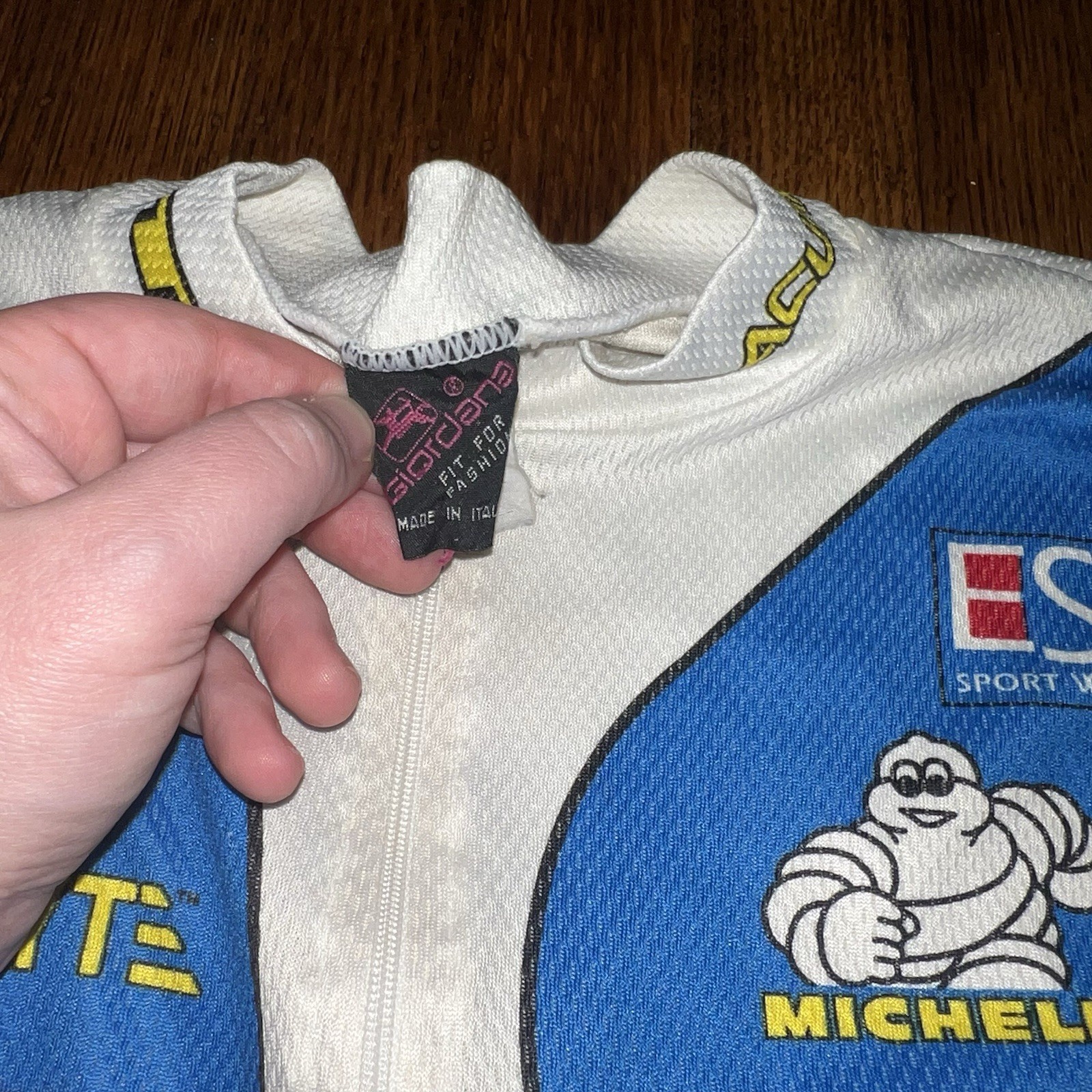 Vtg 90s Mens Giordana GT Bicycles Shimano Michelin Man Cycling Jersey Medium