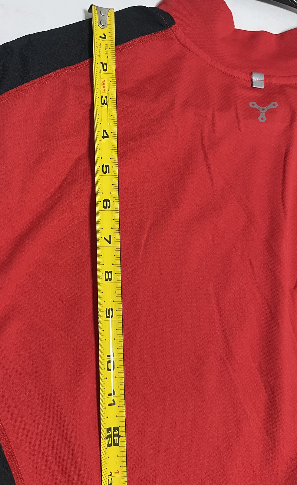 TRAYL Men’s M Cycling Jersey Red Black Short Sleeve Quarter Zip Bike Shirt Top