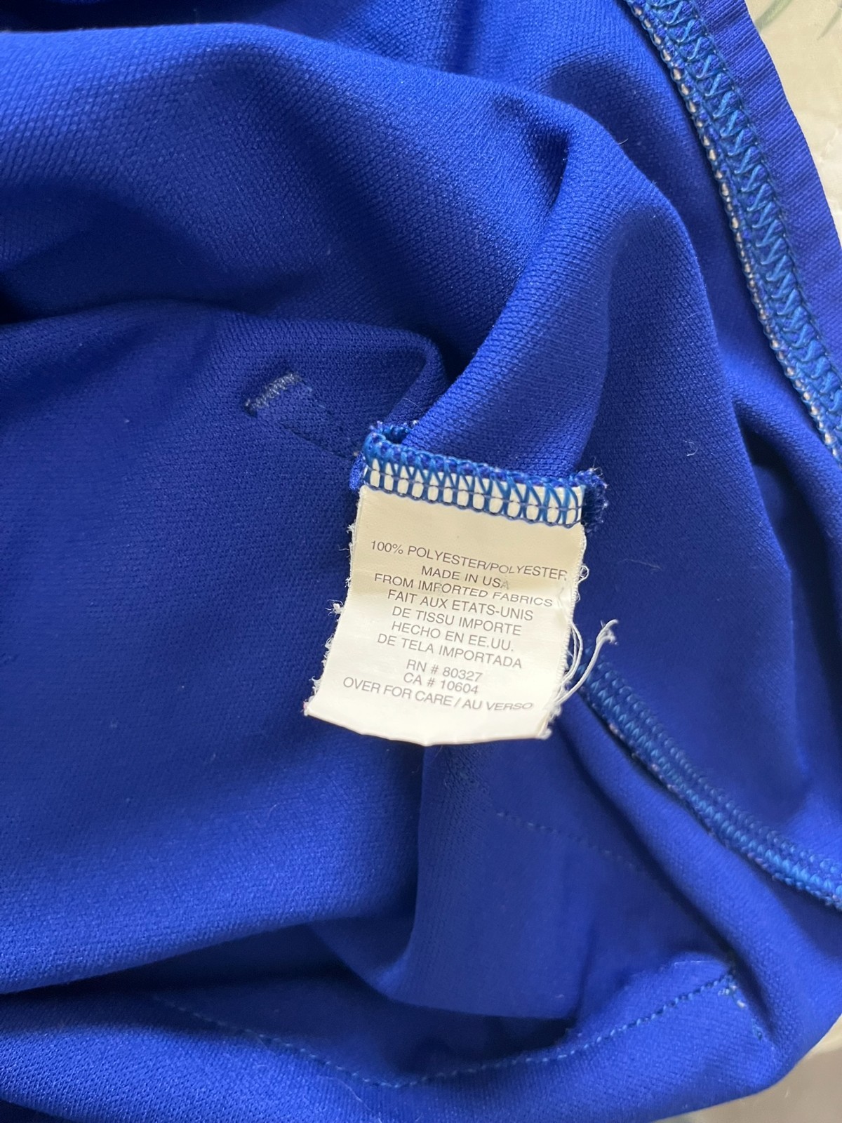 Pearl Izumi Cycling Jersey Adult XL Blue 1/2 Zip 100% Polyester Rear Pockets