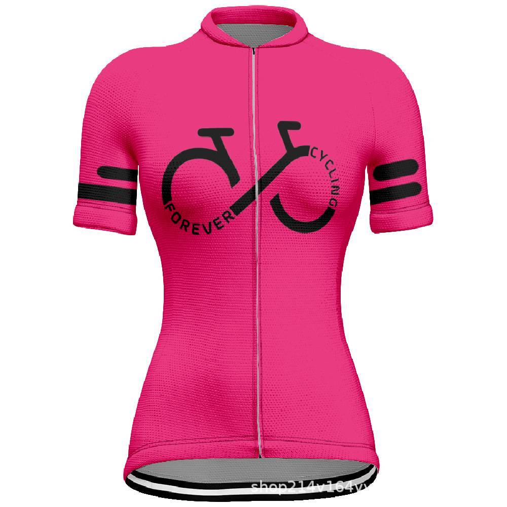 Women’s Cycling Jersey Full Zip Biking Jersey Short Sleeve Bike Bicycle Shirt