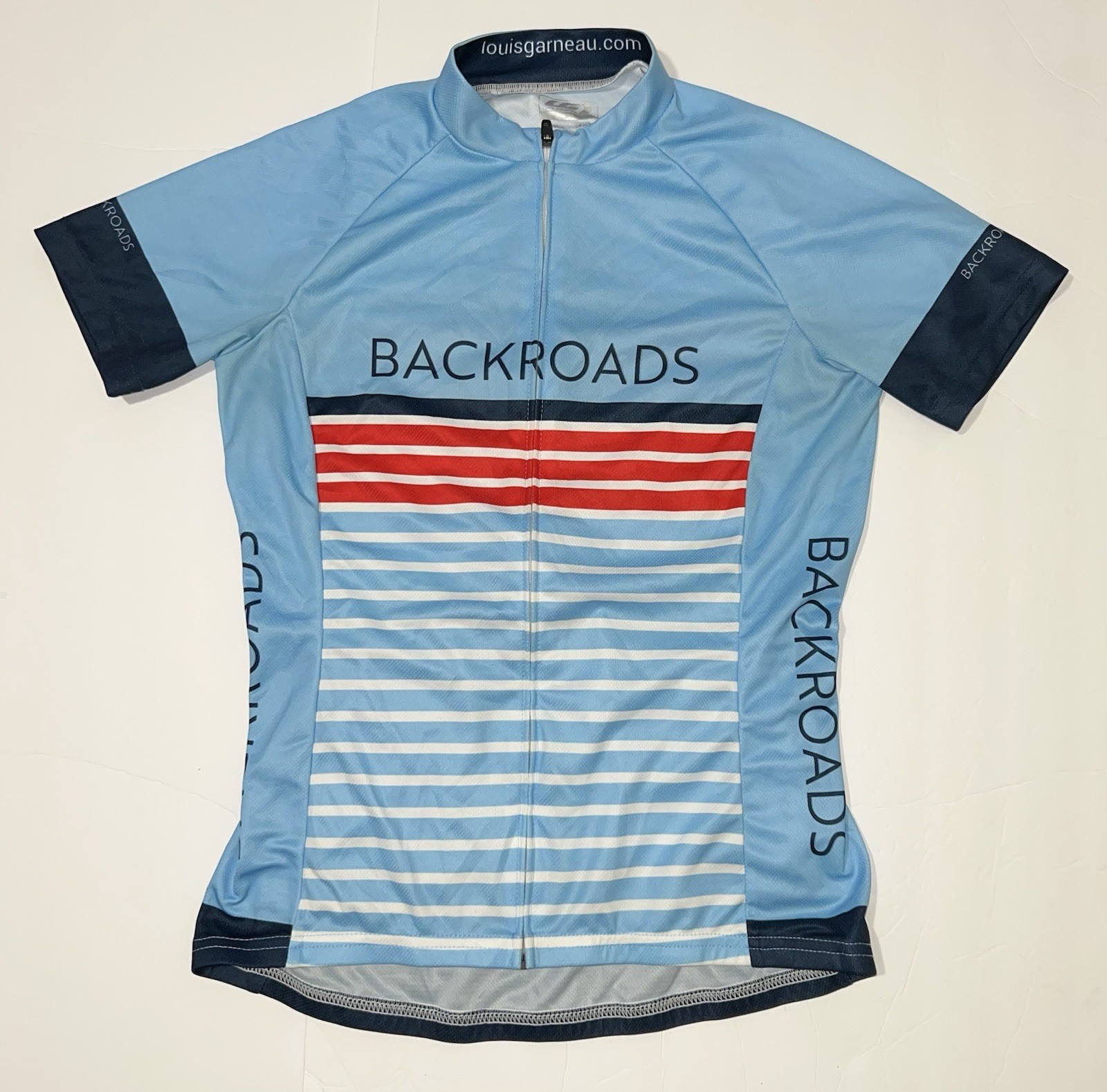 Louis Garneau Men’s Full Zip Racing Cycling Bike Short Sleeve Jersey Size Small
