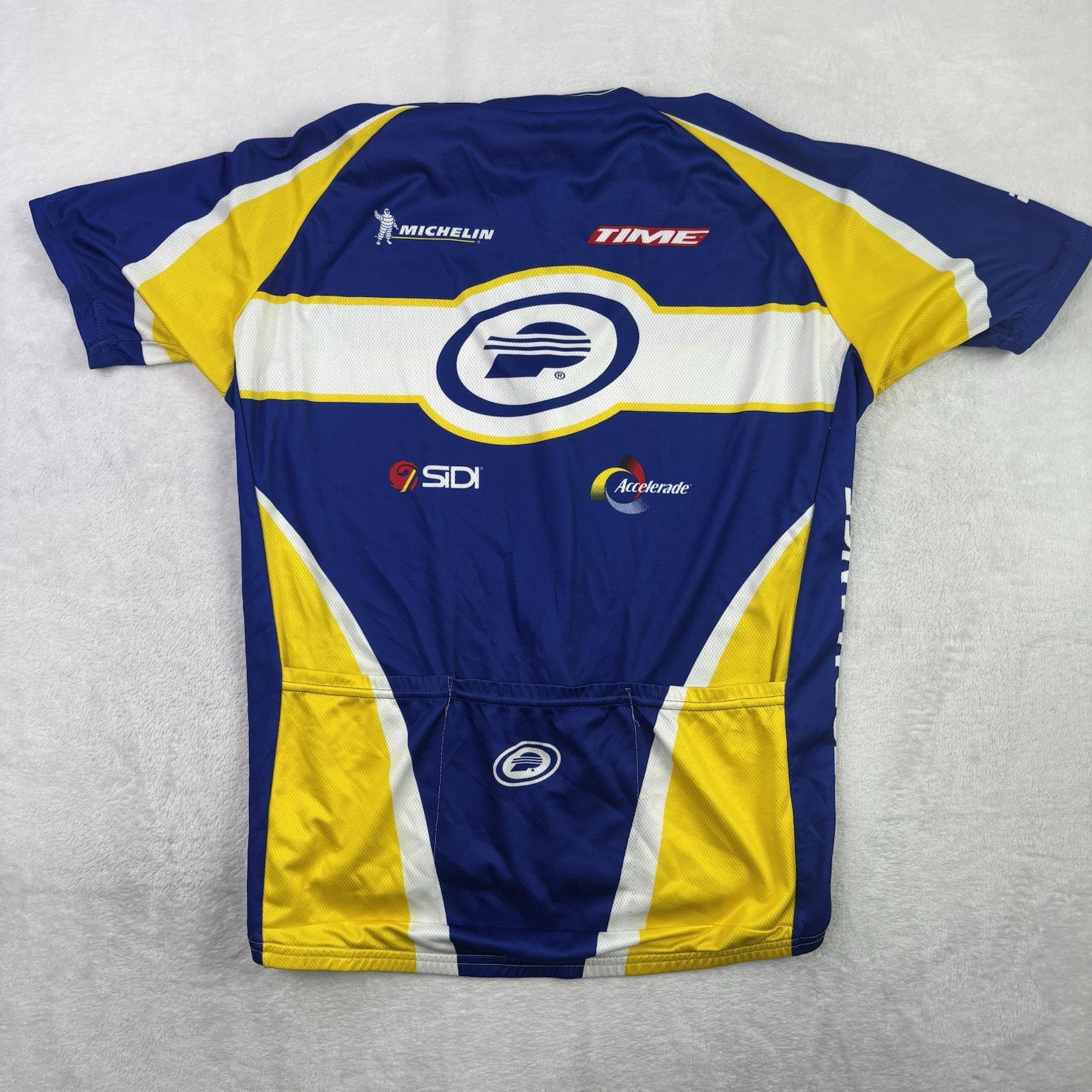 Michelin Performance Blue SS Airies Micro Full Zip Cycling Jersey Men’s Large