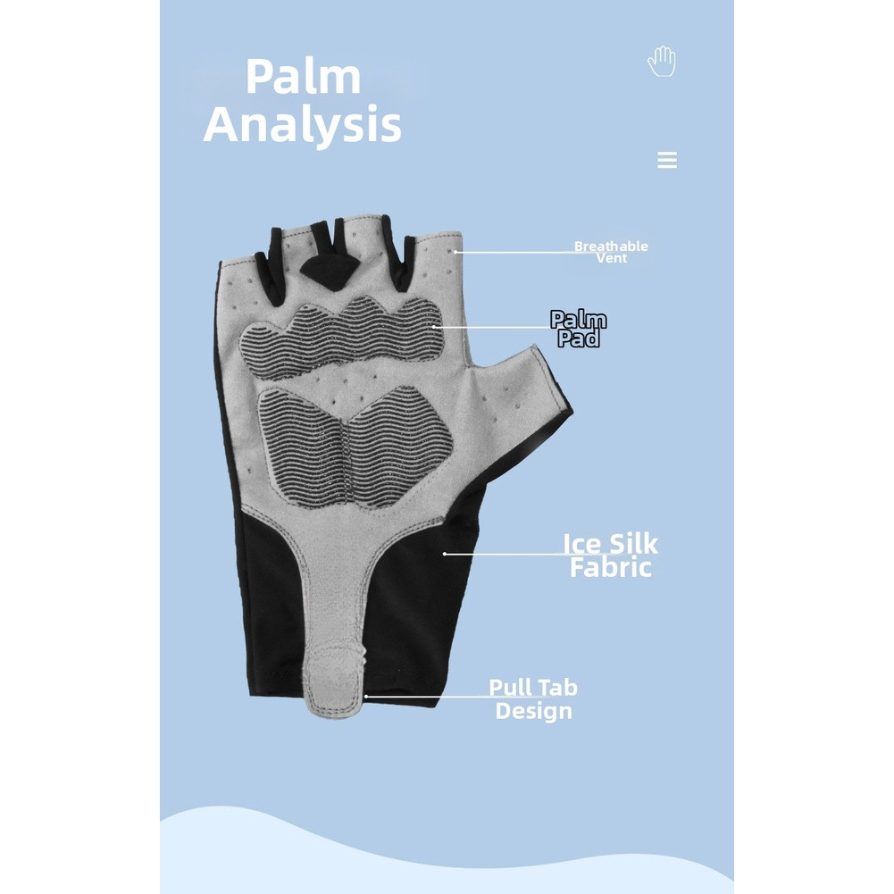 Debris Prevention For Summer Cycling Cycling Gloves Reinforced Palm Padding