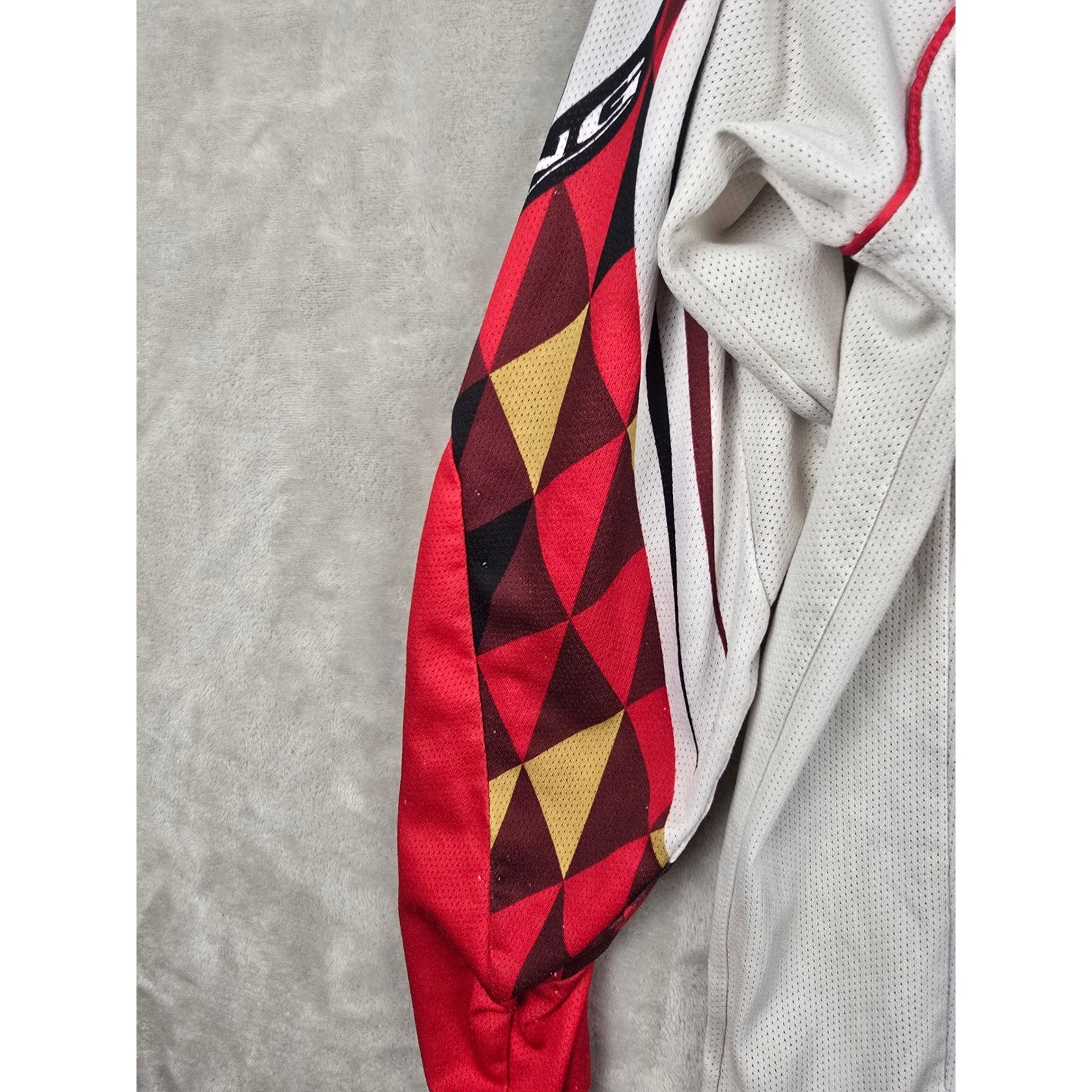 Fly Racing Kinetic Motocross Jersey Mens XL Red Black Geometric Long Sleeve Read