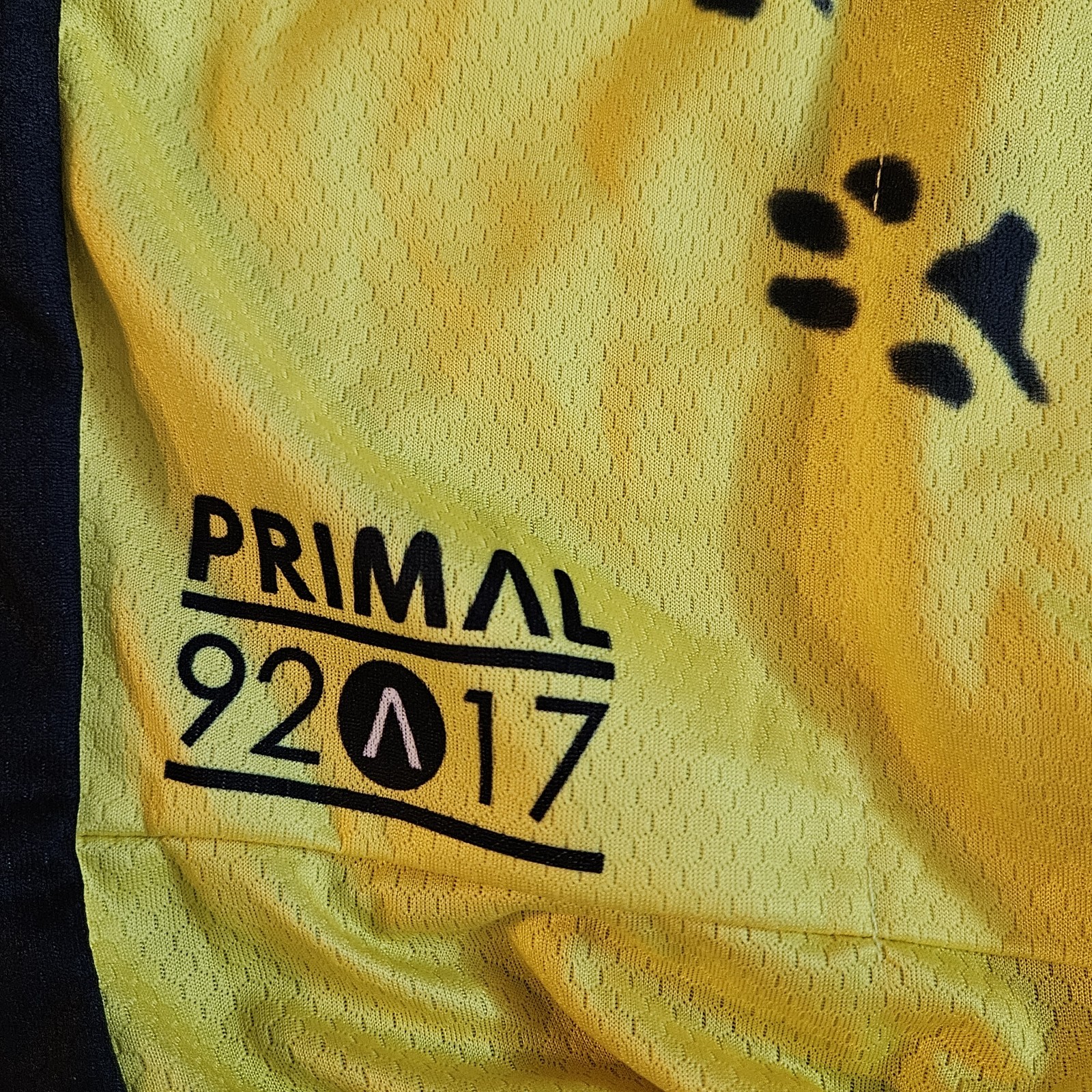 Primal Wear Dog Eat Cog Cycling Jersey & Shorts Men’s Medium Yellow Graphic Bike