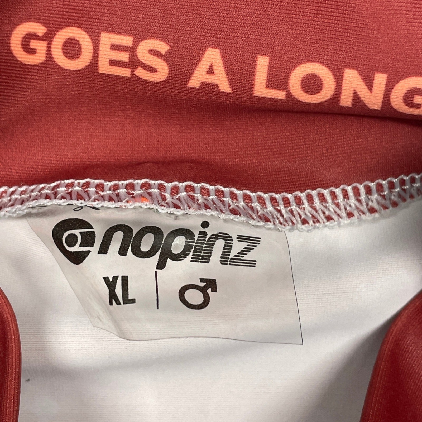 Nopinz Cycling Jersey Mens XL Orange Maroon Geometric Short Sleeve Full Zip Aero