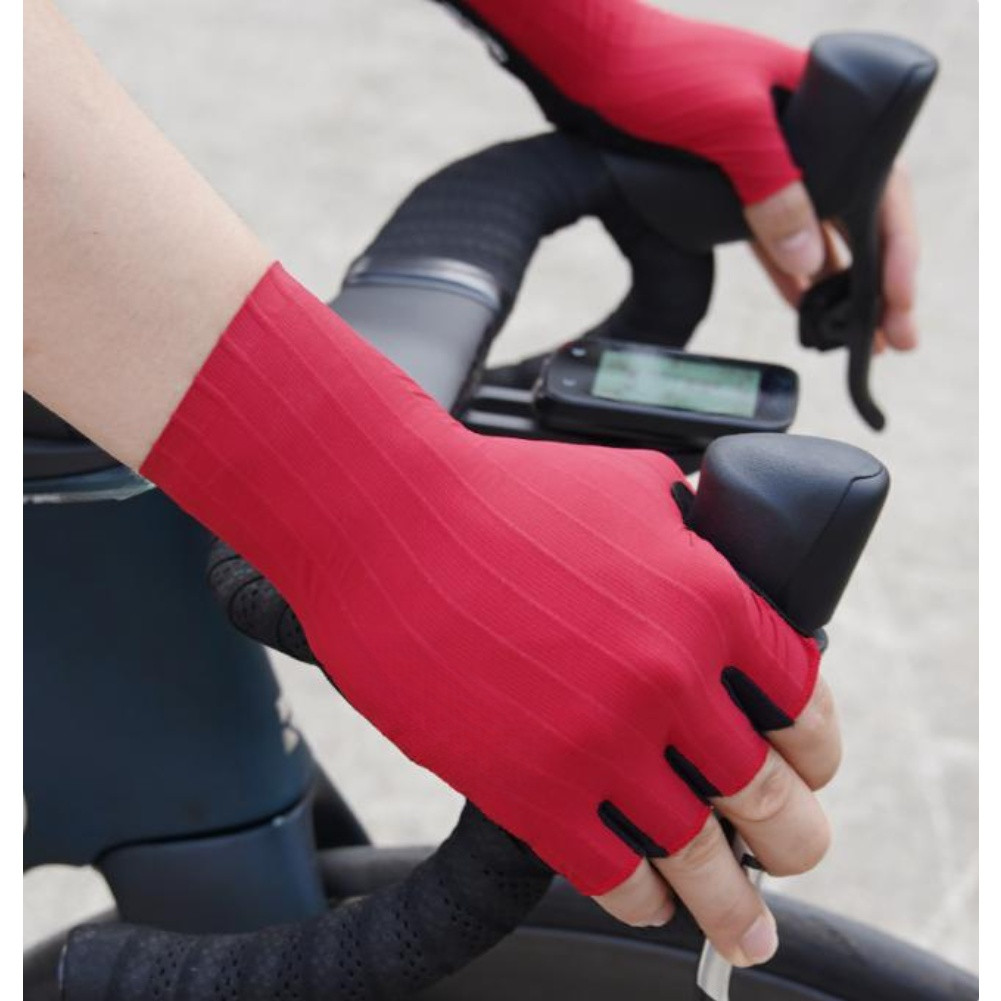 Unisex Polyester Cycling Gloves Short Finger Breathable for Road Biking