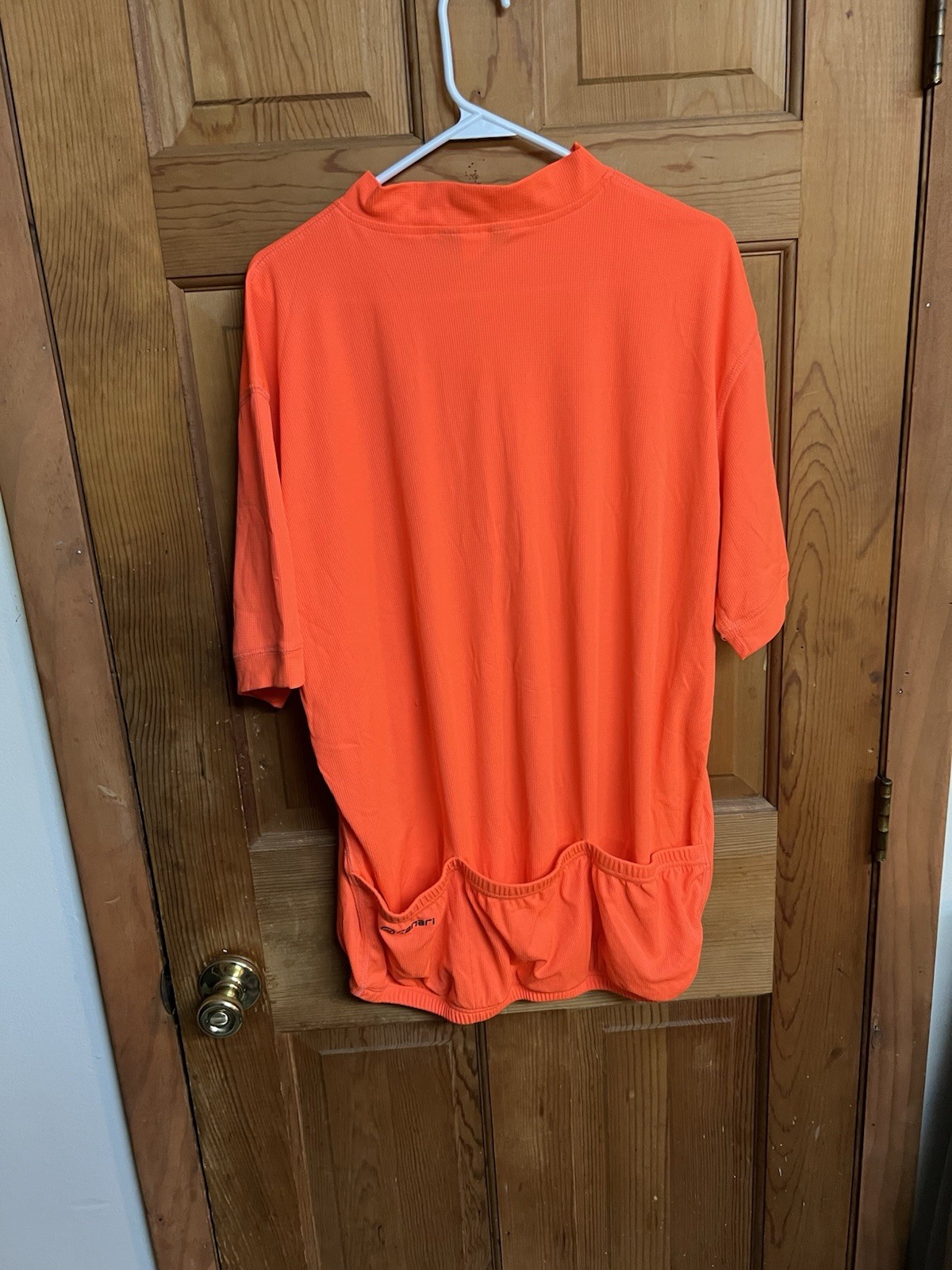 Canari Cycling Jersey Neon Orange Short Sleeve 1/4 Zip Mock Neck Men’s Size XXL