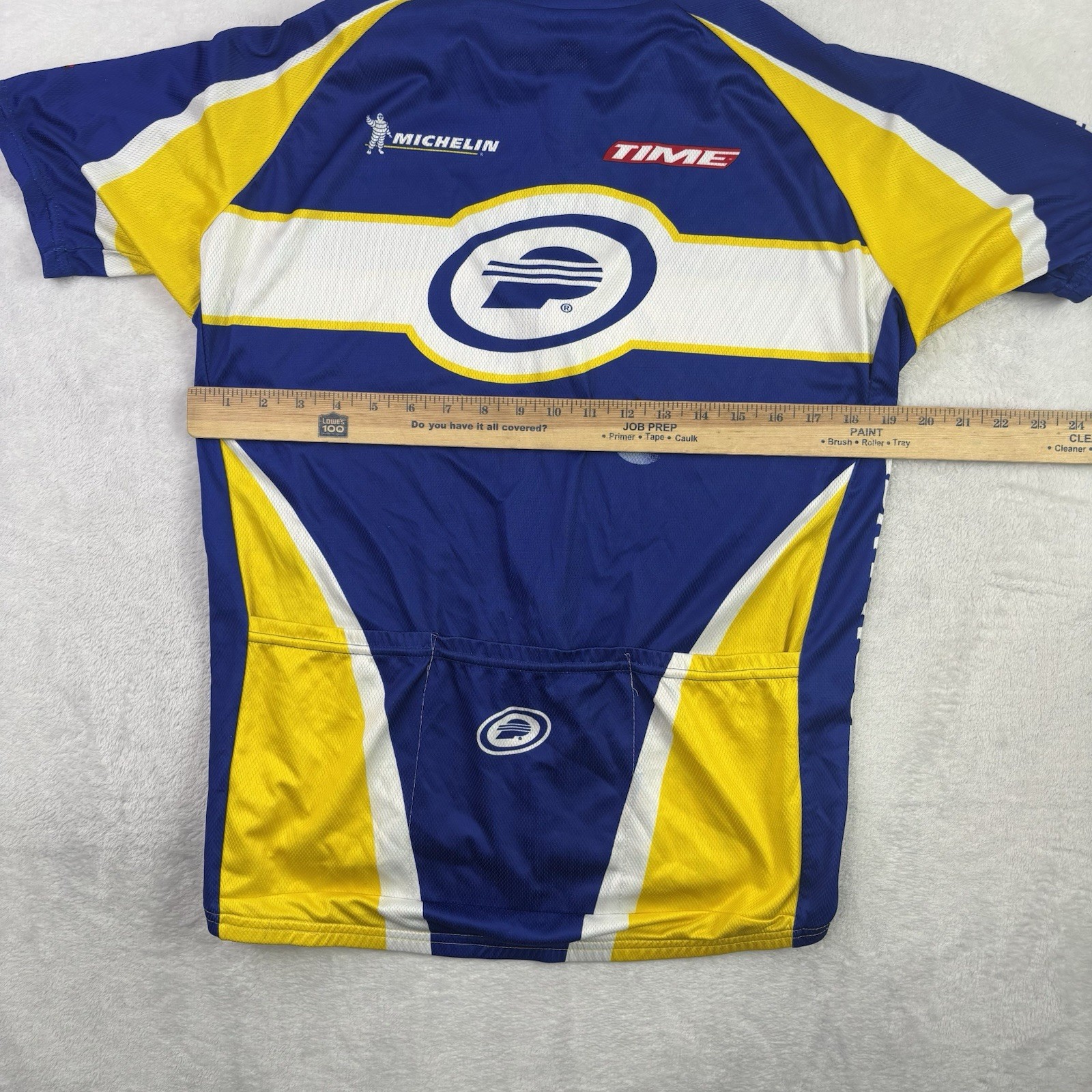 Michelin Performance Blue SS Airies Micro Full Zip Cycling Jersey Men’s Large