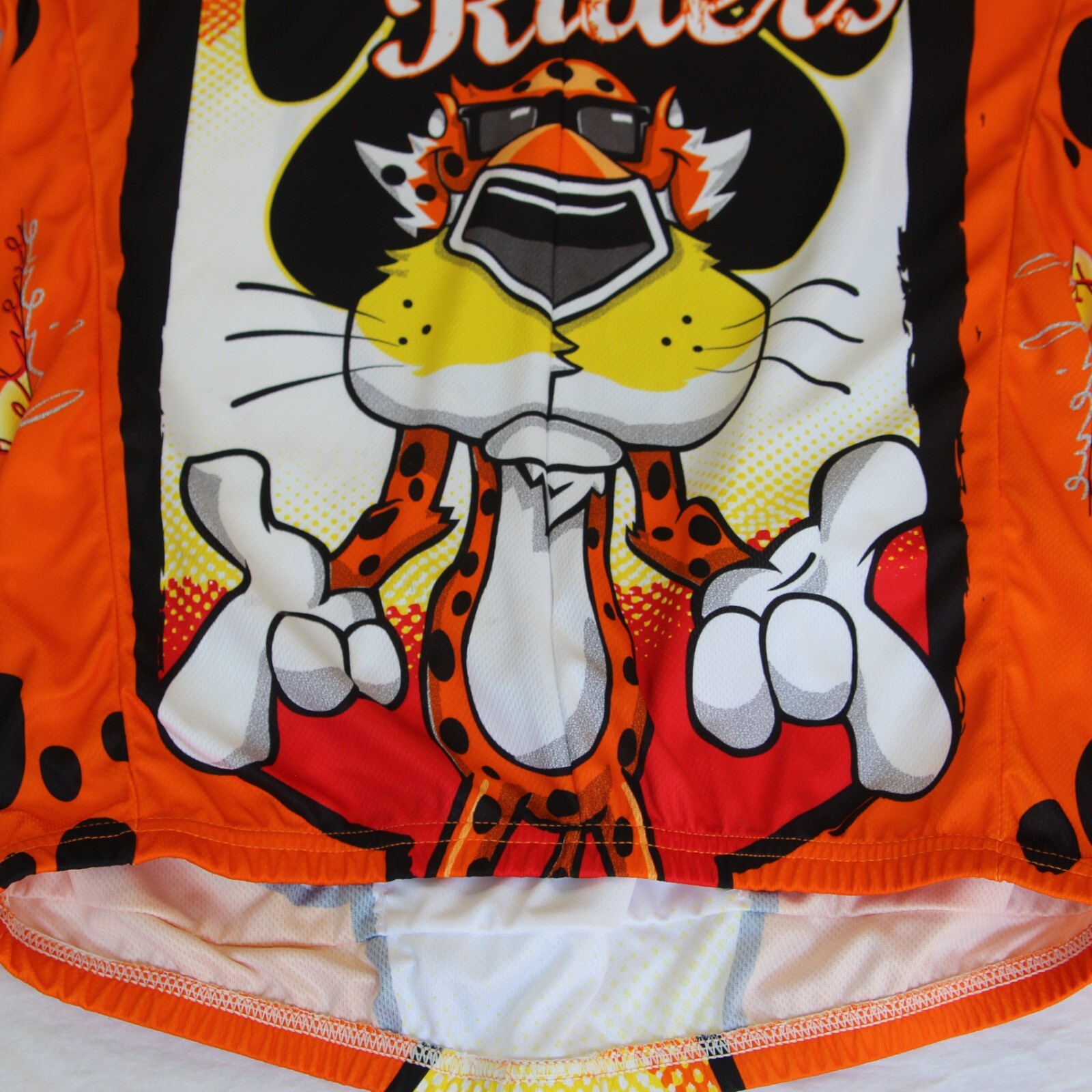 VOmax Cheesy Riders Bicycle Jersey Mens L Chester Cheetah Cheetohs MS 150 Tour