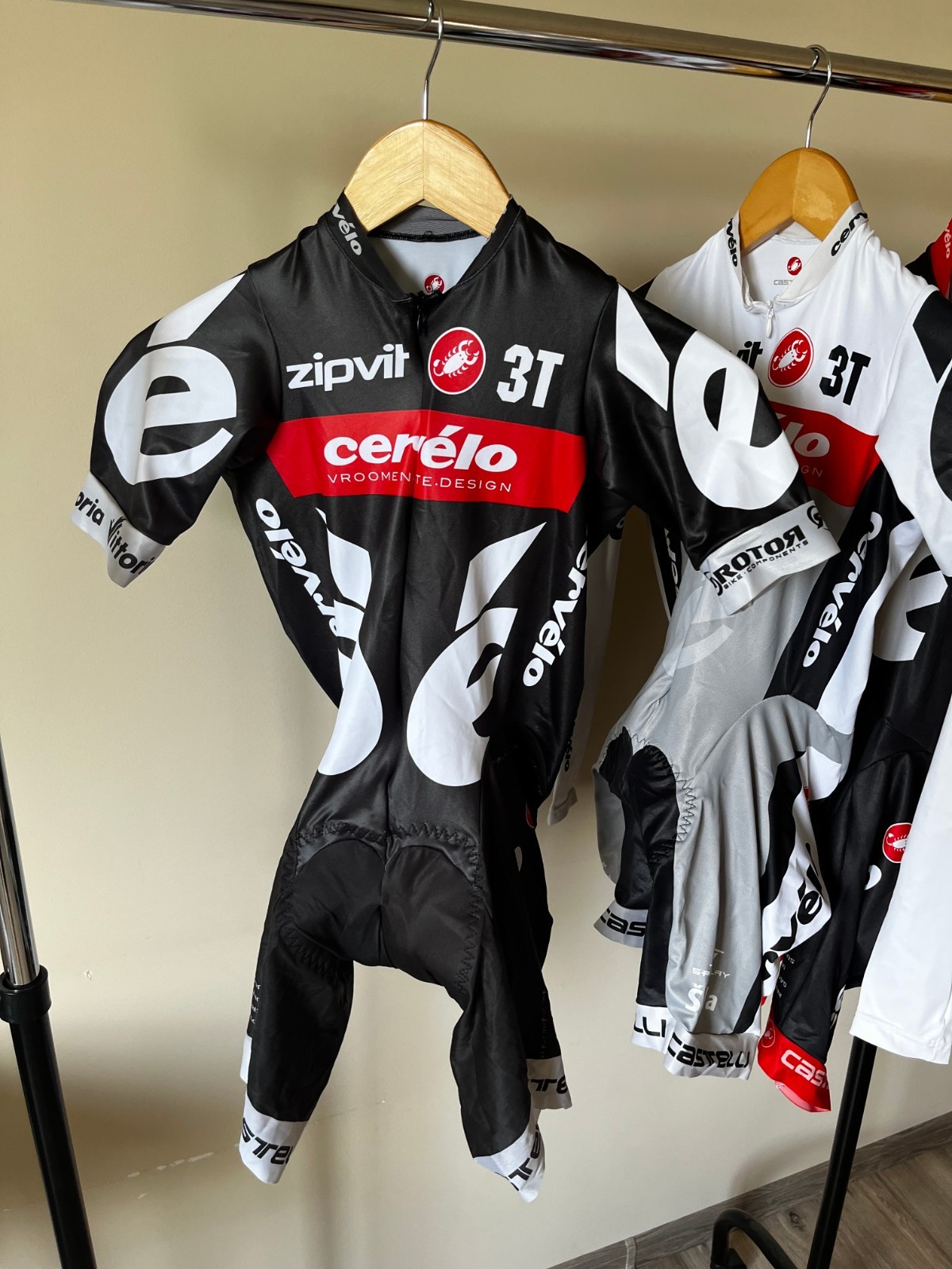Cervélo TestTeam Cycling Skinsuit Speedsuit Cycle Suit Black Castelli size M