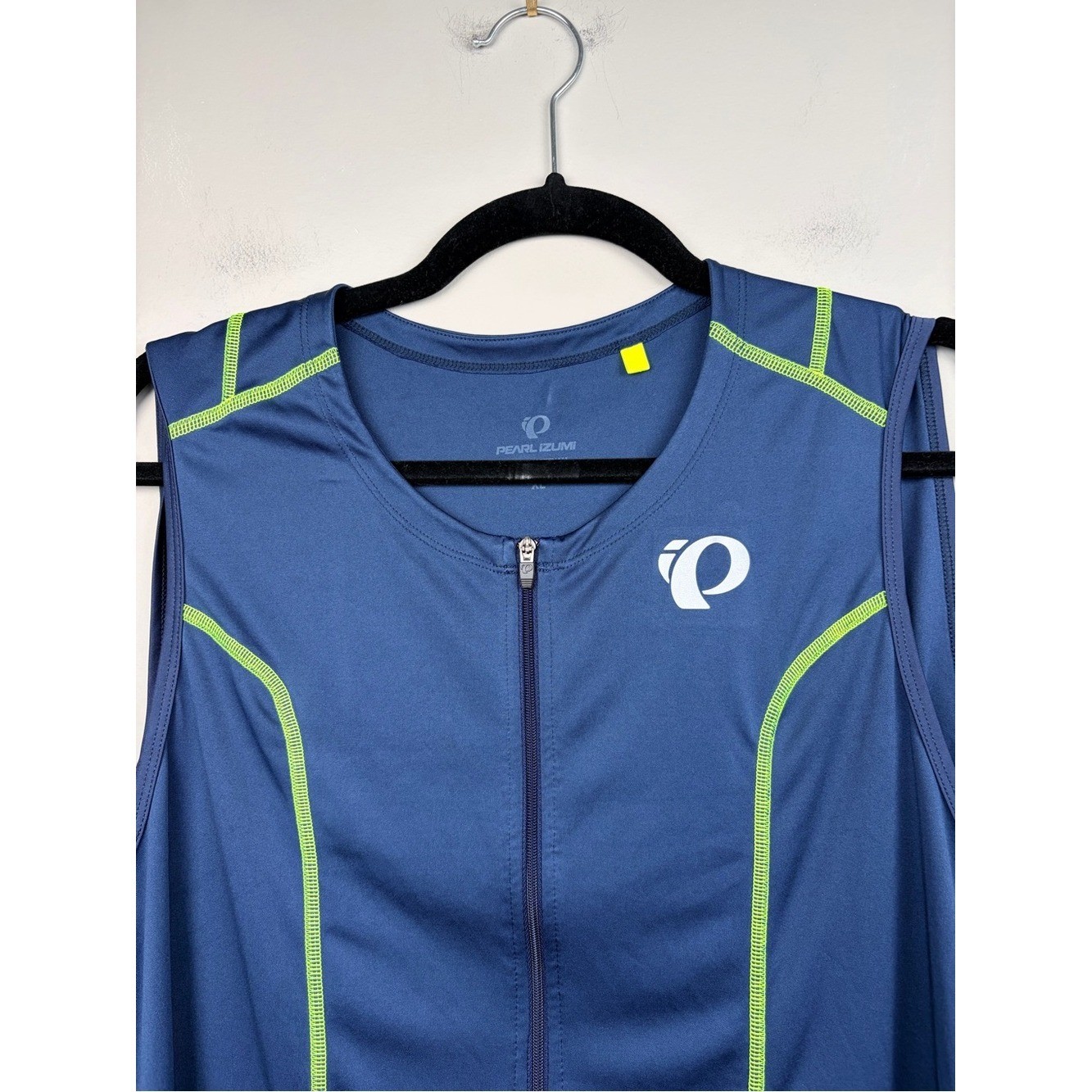 Pearl Izumi Elite Tri Singlet Men’s XL Blue 1/2 Zip Sleeveless Cycling Jersey