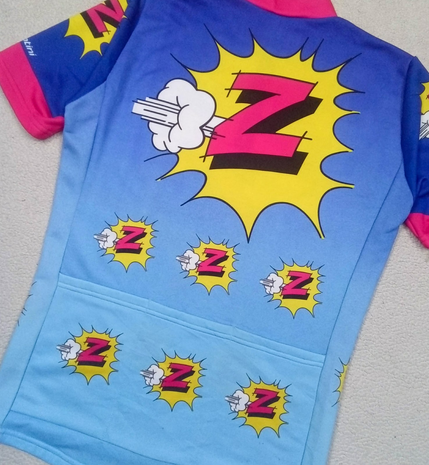 RARE VTG 1988 Team Z Peugeo Vetements Santini Cycling Jersey Tour de France Sz L