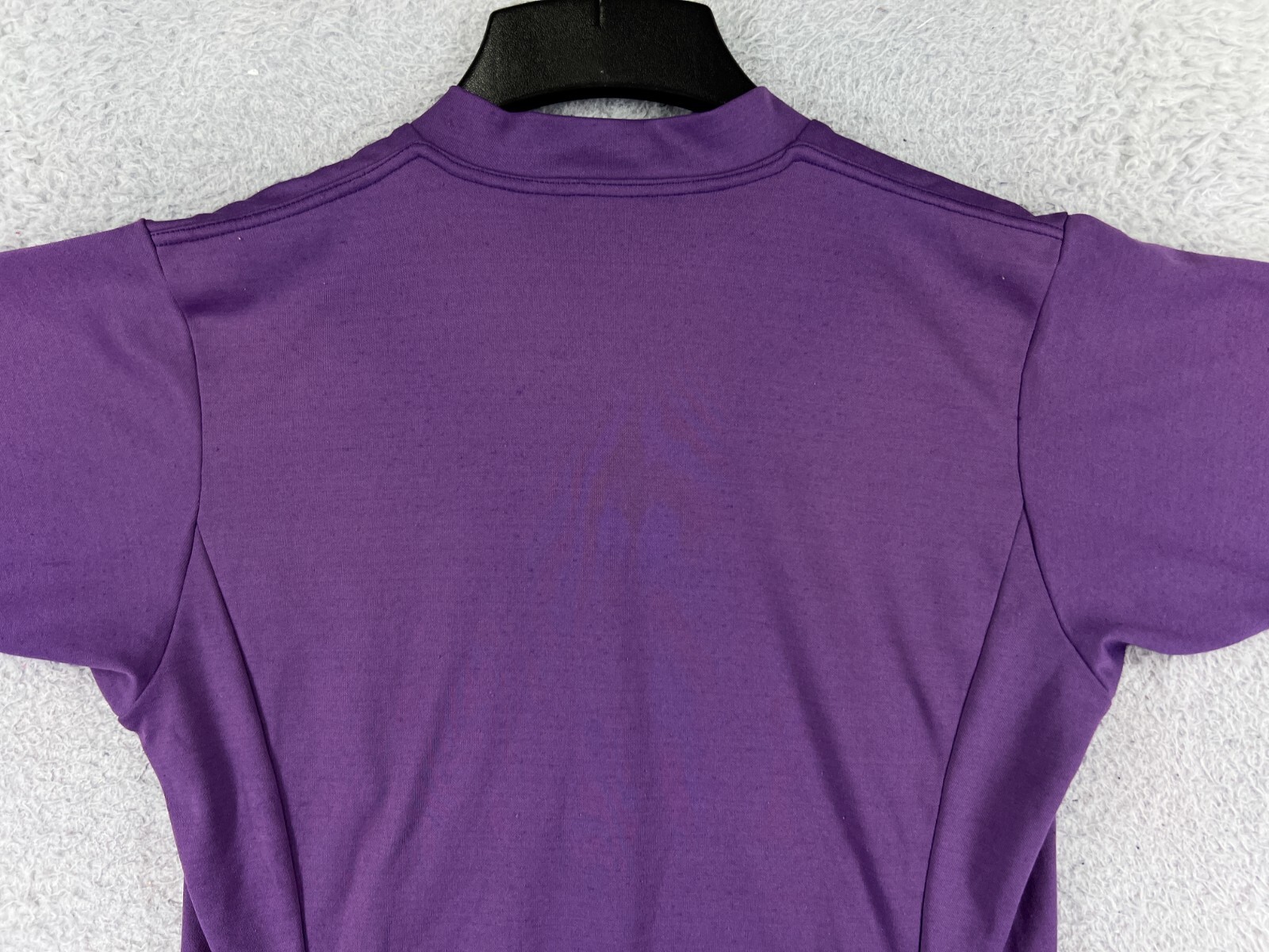 REI Cycling Jersey Womens Medium Purple 1/2 Zip Pockets 100% Polyester Mock Neck