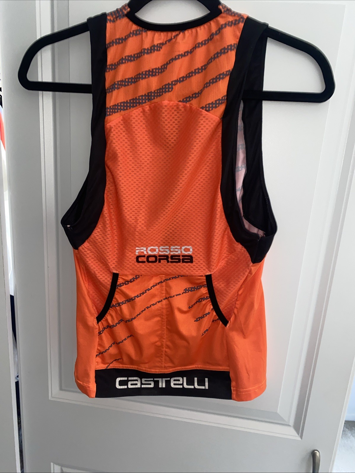 Castelli Free Tri Top Sleeveless Jersey Youth Large Orange Cycling Bike