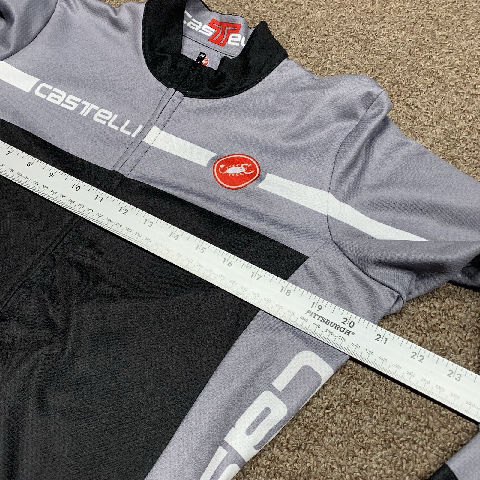 Castelli Men’s Cycling Jacket Jersey Size Large Full Zip Pockets Bicycle Stretch