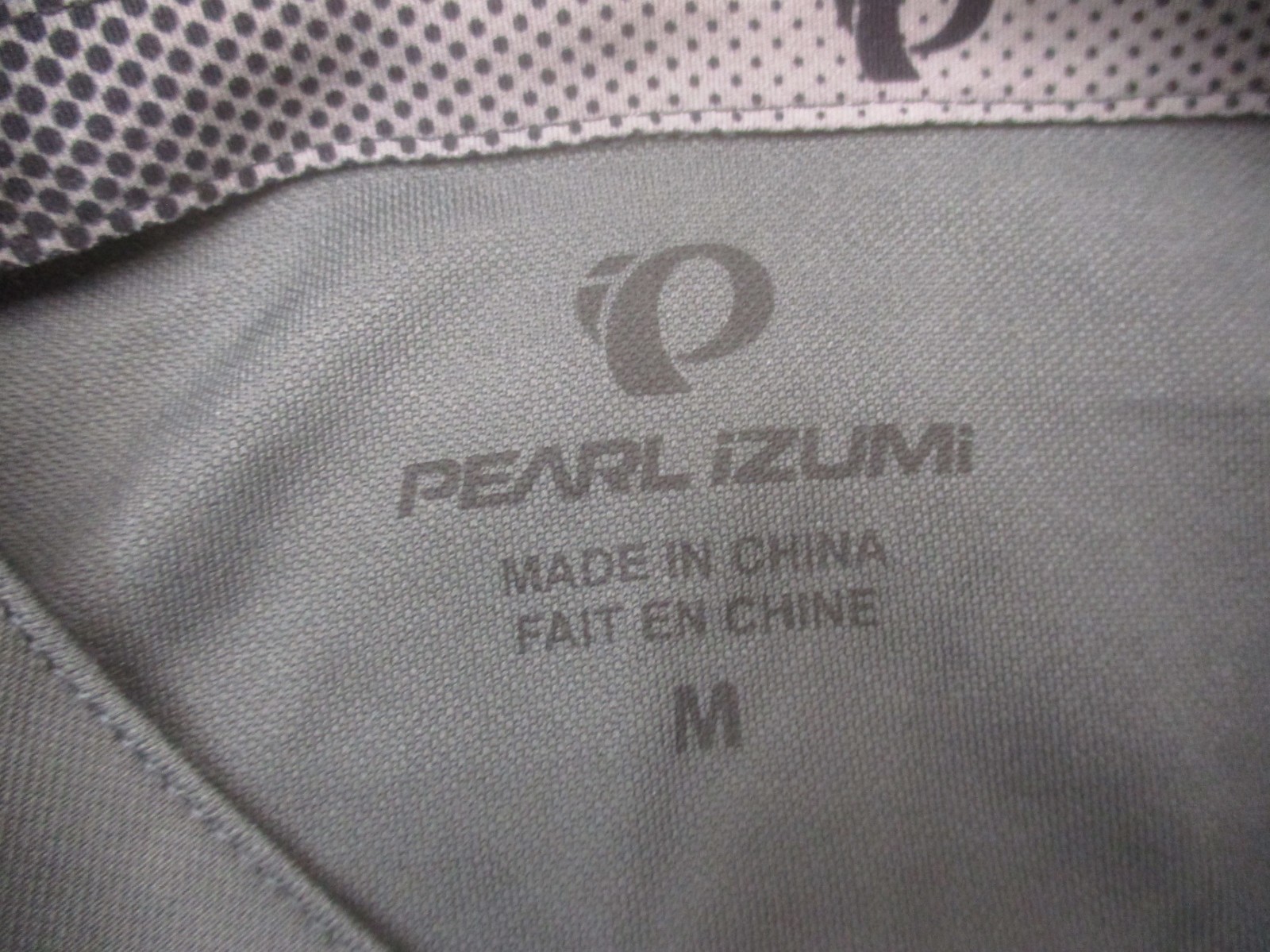 Pearl Izumi Size M Mens Gray Cycling 1/2 Zip Short Sleeve Stretch Sport Top 459