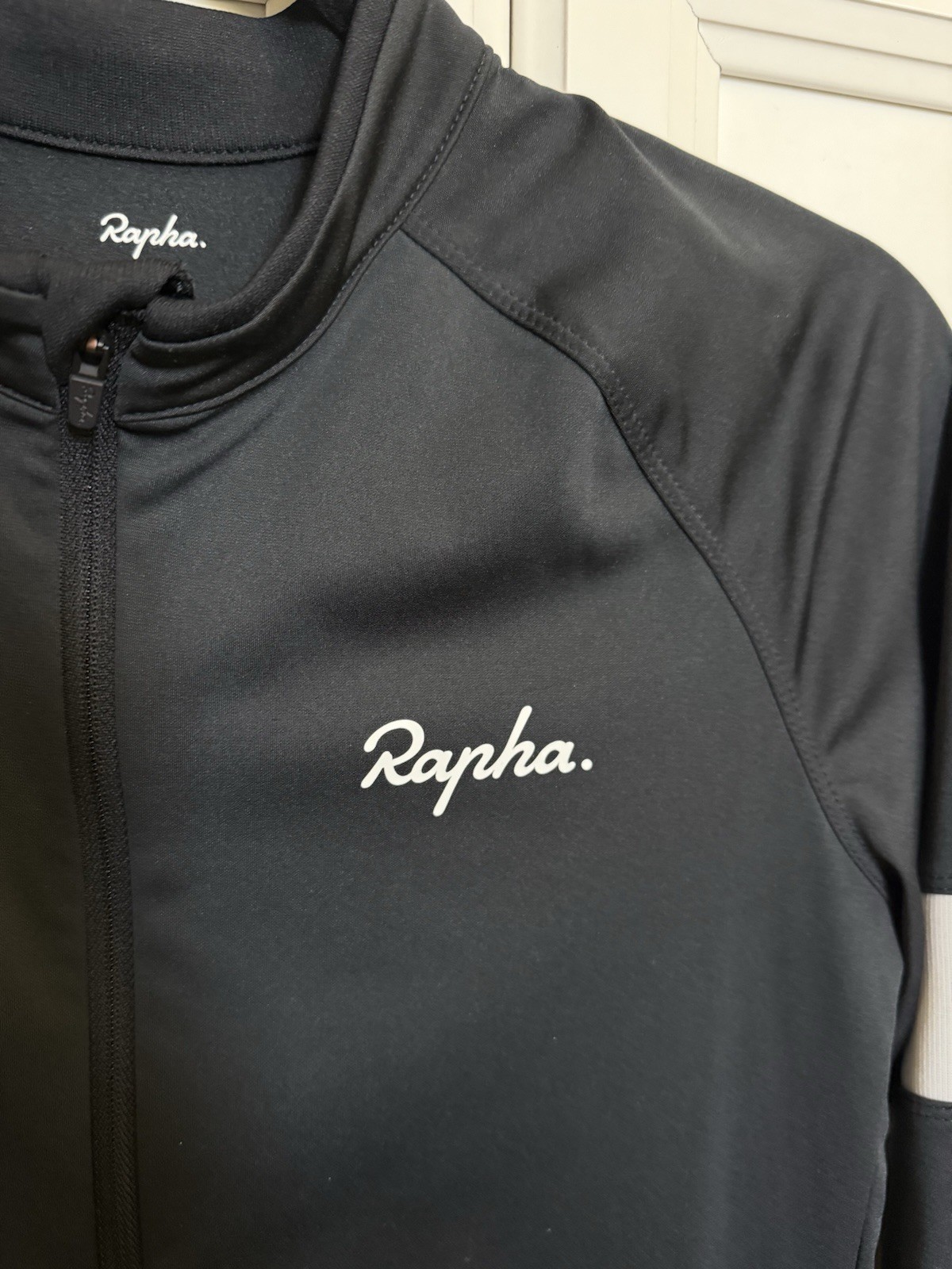 Rapha Women’s Long Sleeve Cycling Jersey Black Athletic Collared Full Zip L