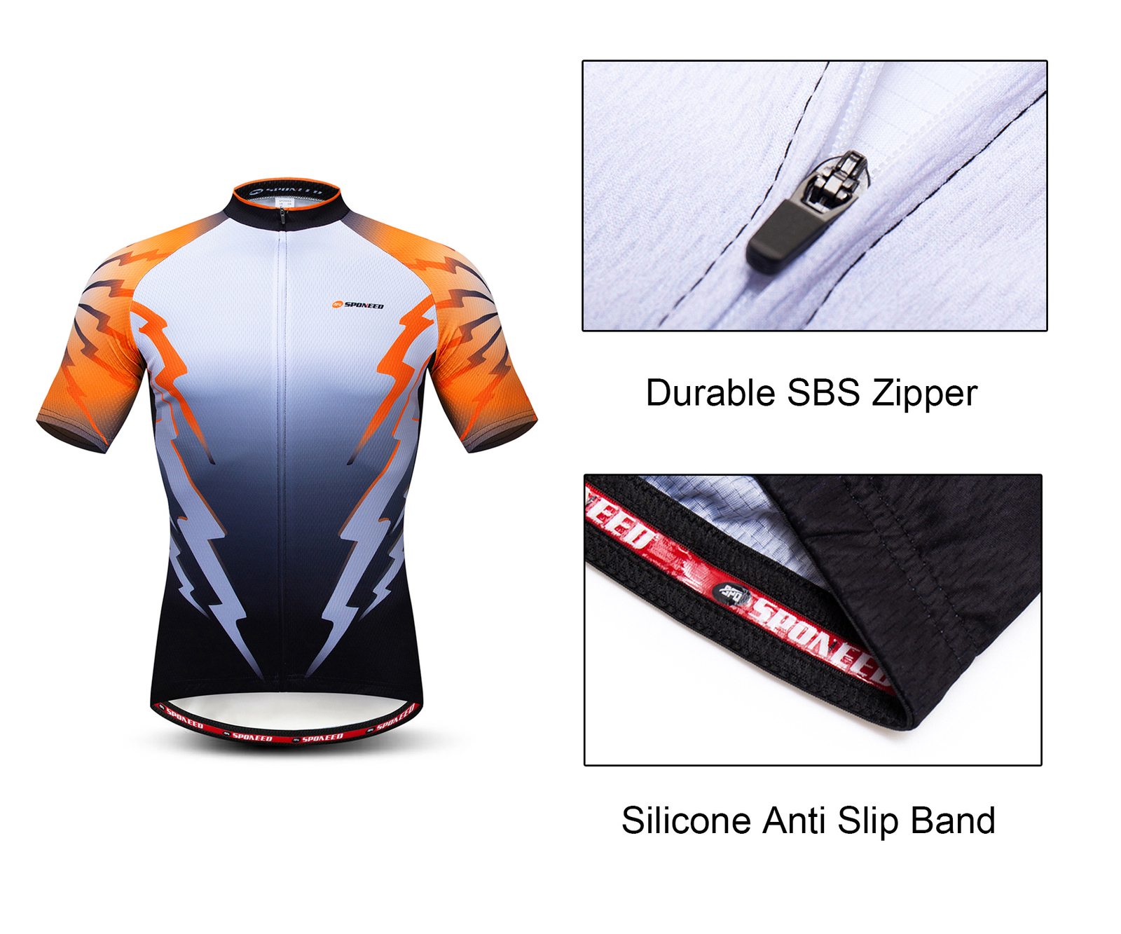 Biking Shirts for Men Anti-slip Band Bike Clothing Tops Quick Dry Cycle Apparel