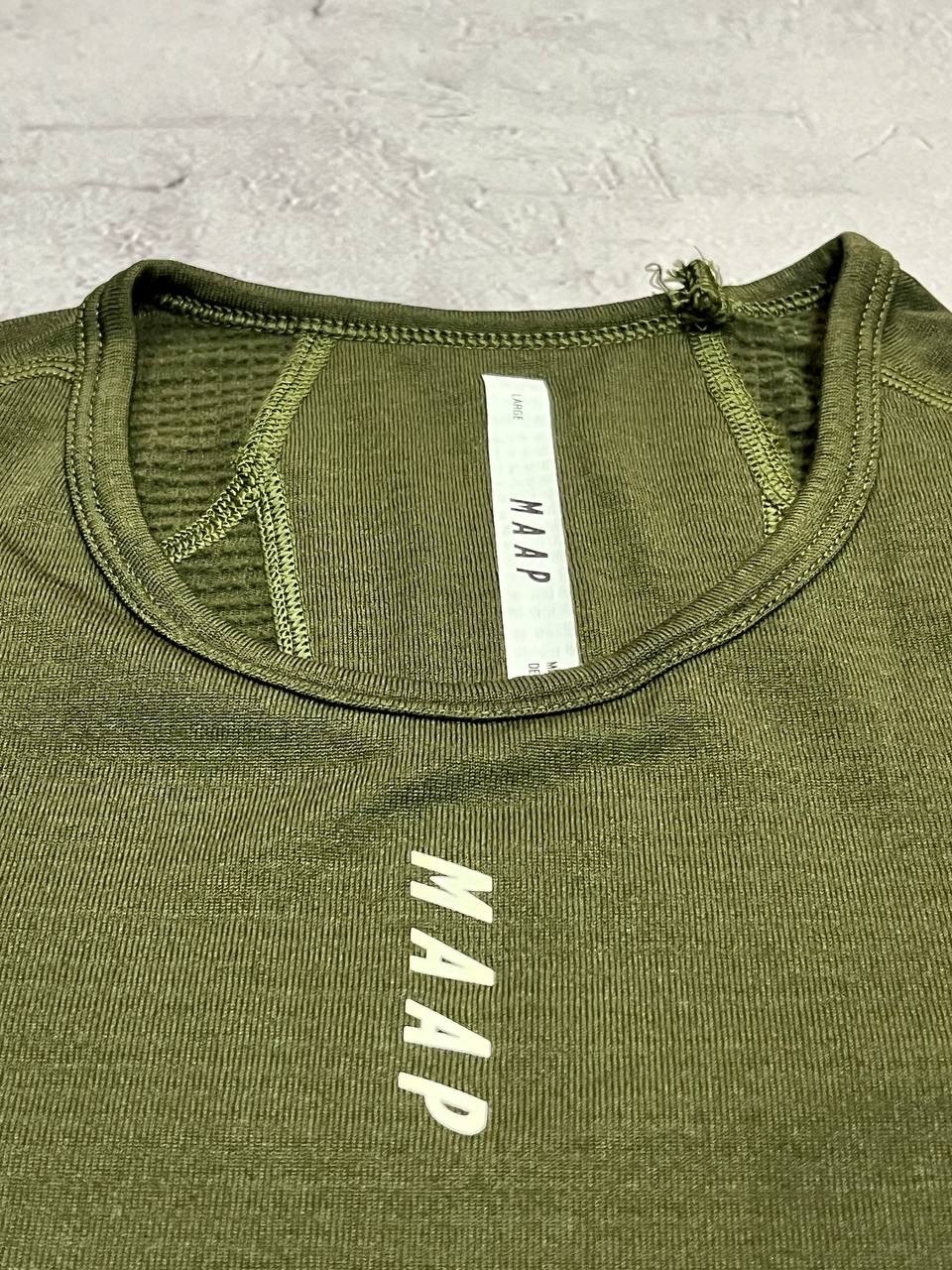 MAAP Cycling Thermal Base Layer, Long Sleeve, Olive Green, Men’s Size L