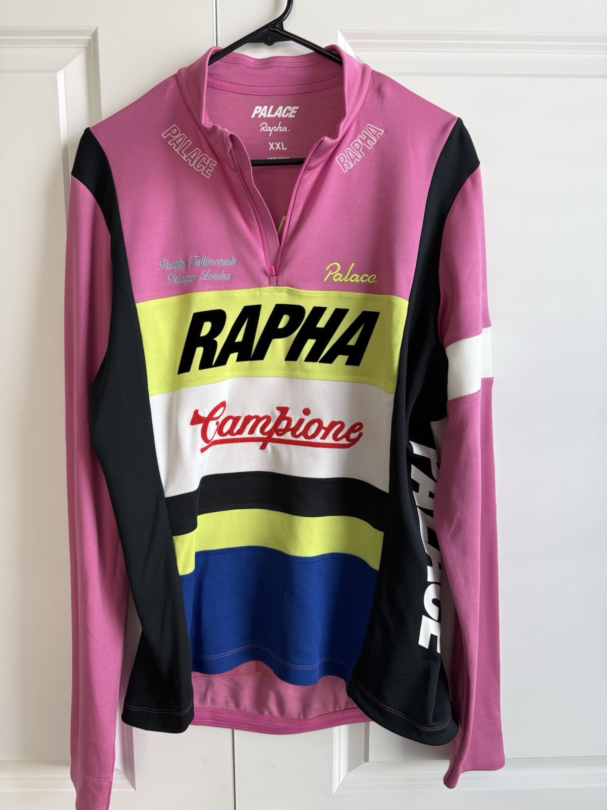Rapha X Palace Classico Long Sleeve Jersey, Pink, XXL