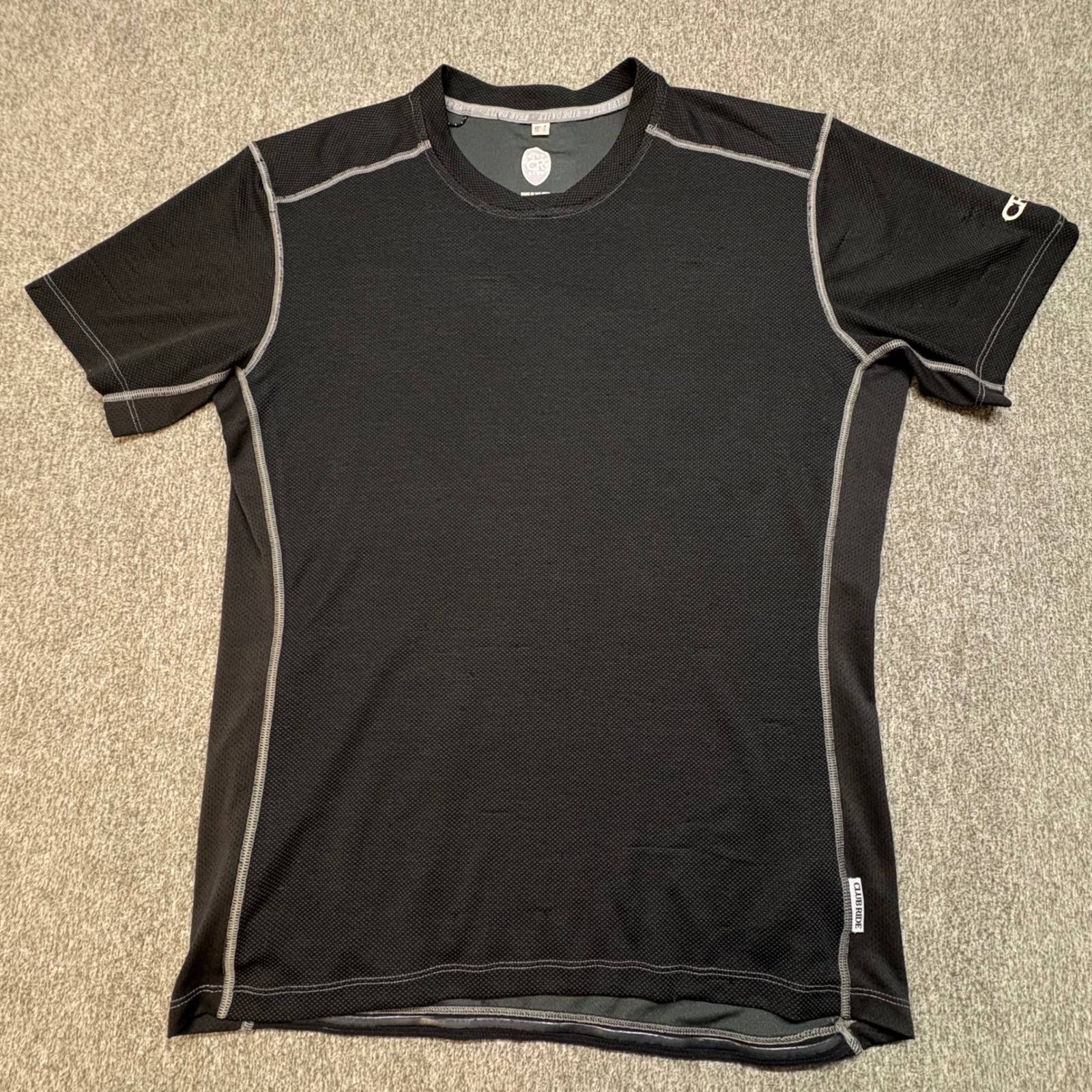 Club Ride Men’s Black Short Sleeves Jersey Top Shirt Size M