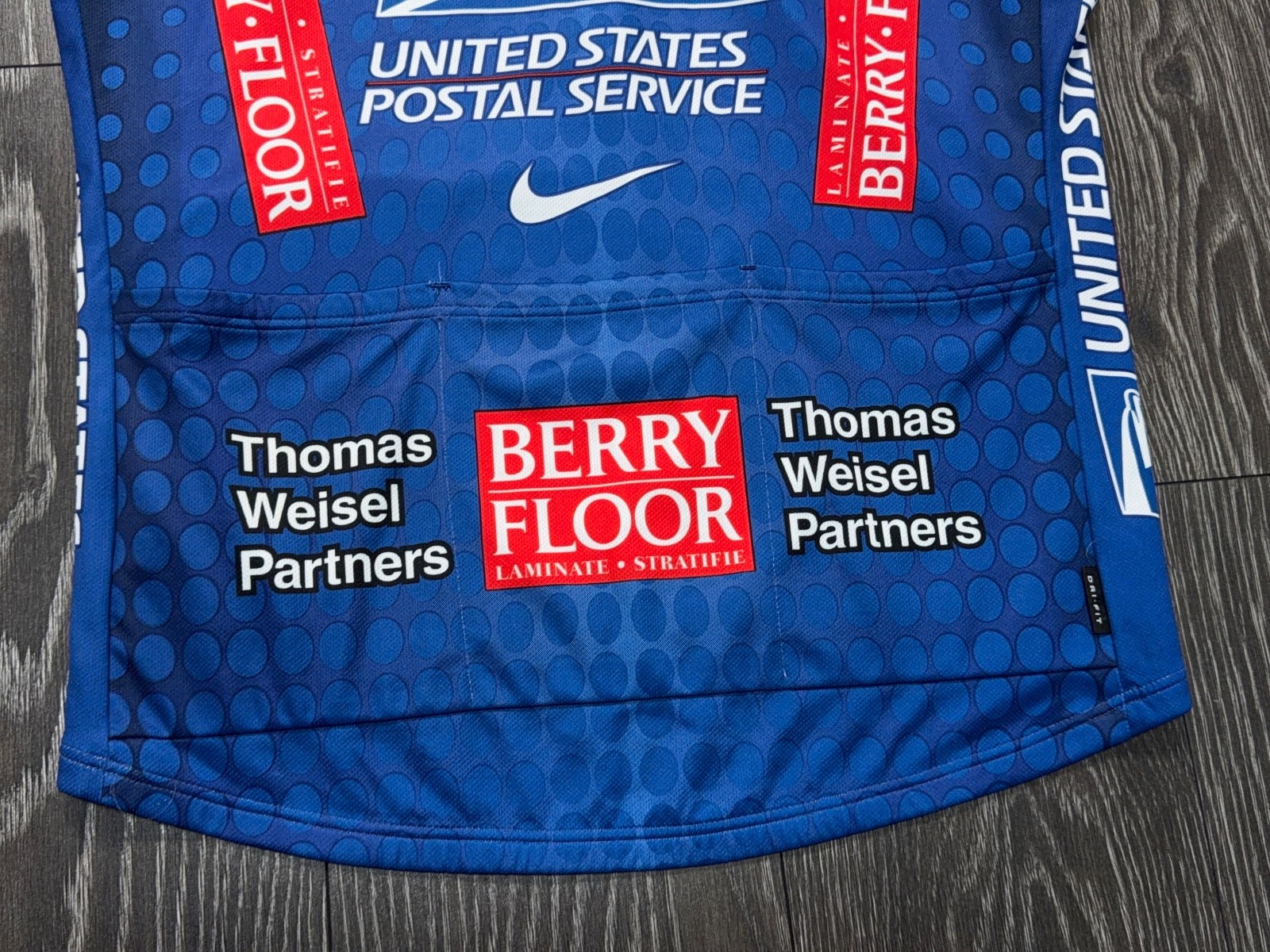 Mens Nike USPS Unites States Postal Visa Subaru Cycling Jersey Shirt Zip Size XL