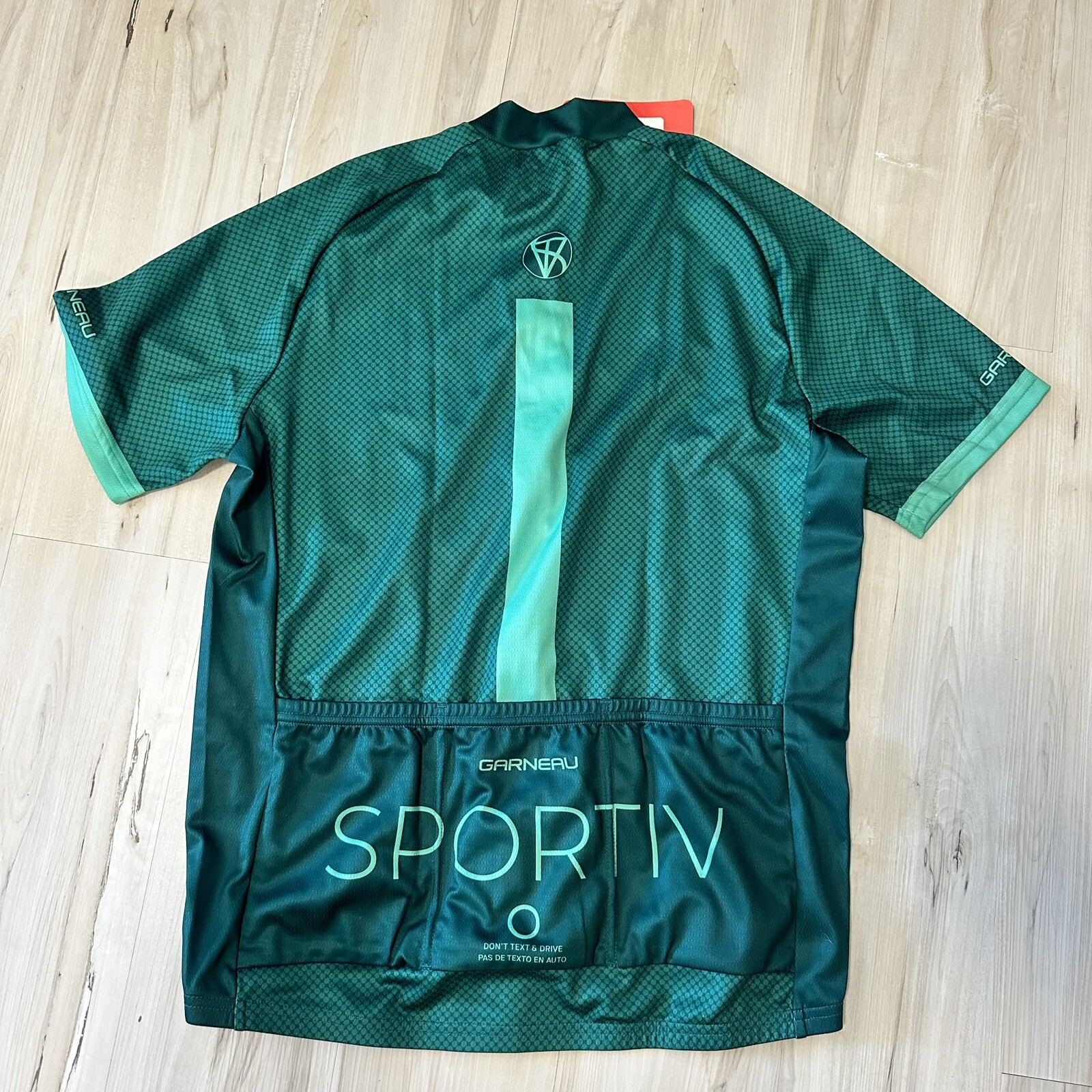 NWT! Men’s XXS LOUIS GARNEAU Full Zip Short Sleeve Cycling Sportiv Jersey Green