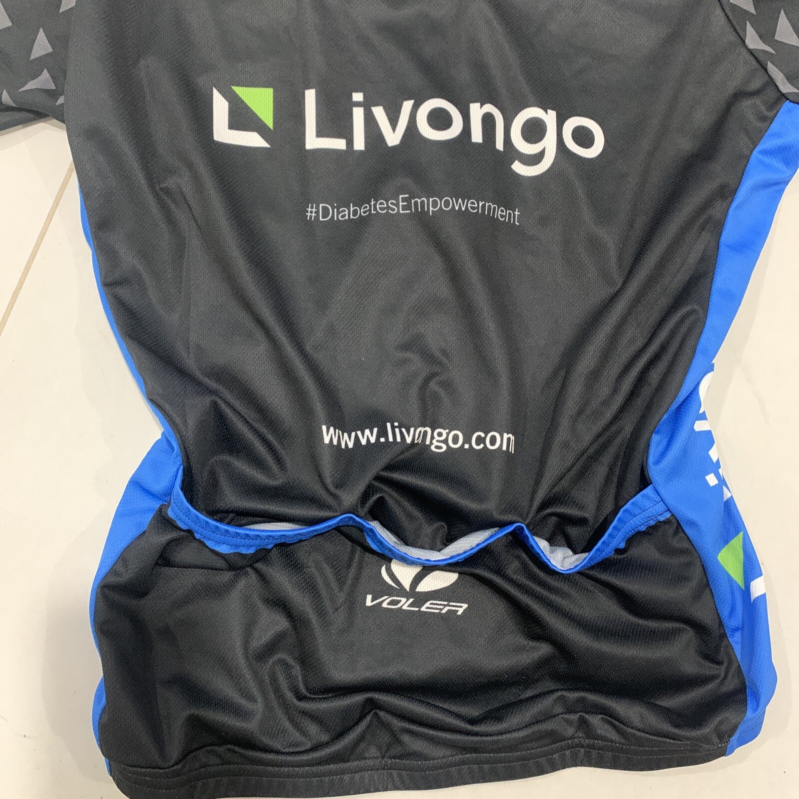Voler Men’s Bicycle Shirt Size Medium Livongo Blue Green Black