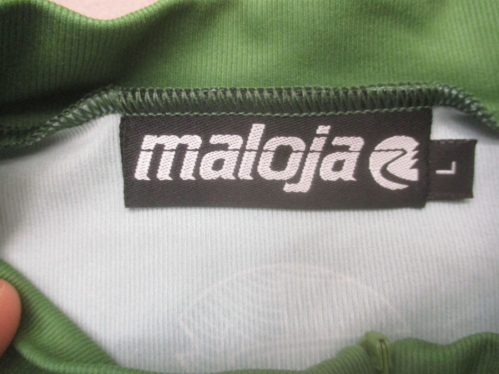 MALOJA Size L Womens Green Short Sleeve Full Zip Compression Cycling Jersey 775