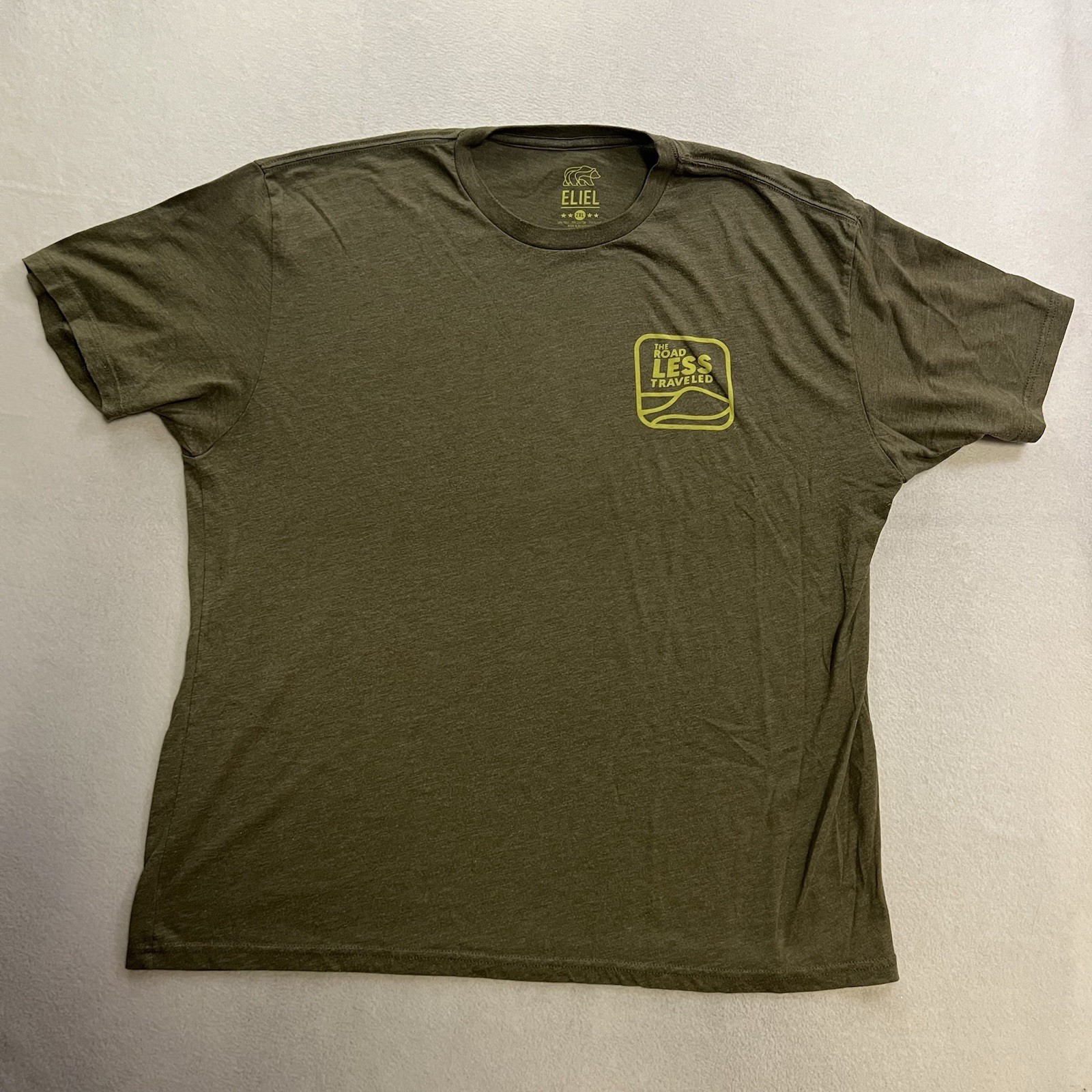 Eliel Men’s Cycling T-Shirt Men’s Size 2XL Green Short Sleeve Gravel Team Tee